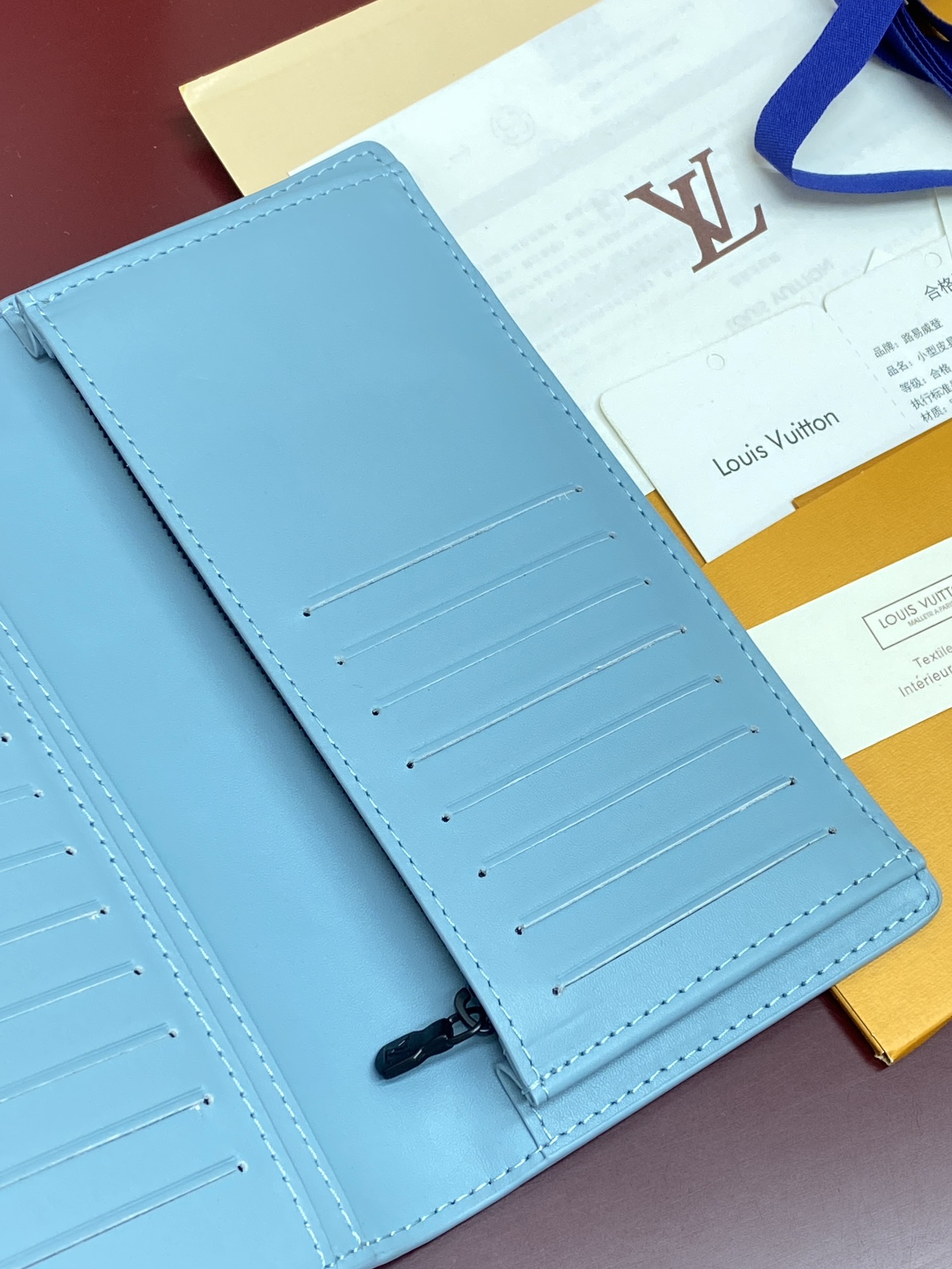 Louis Vuitton Basic Bag Cow Leather Blue 10cm-m-l-s