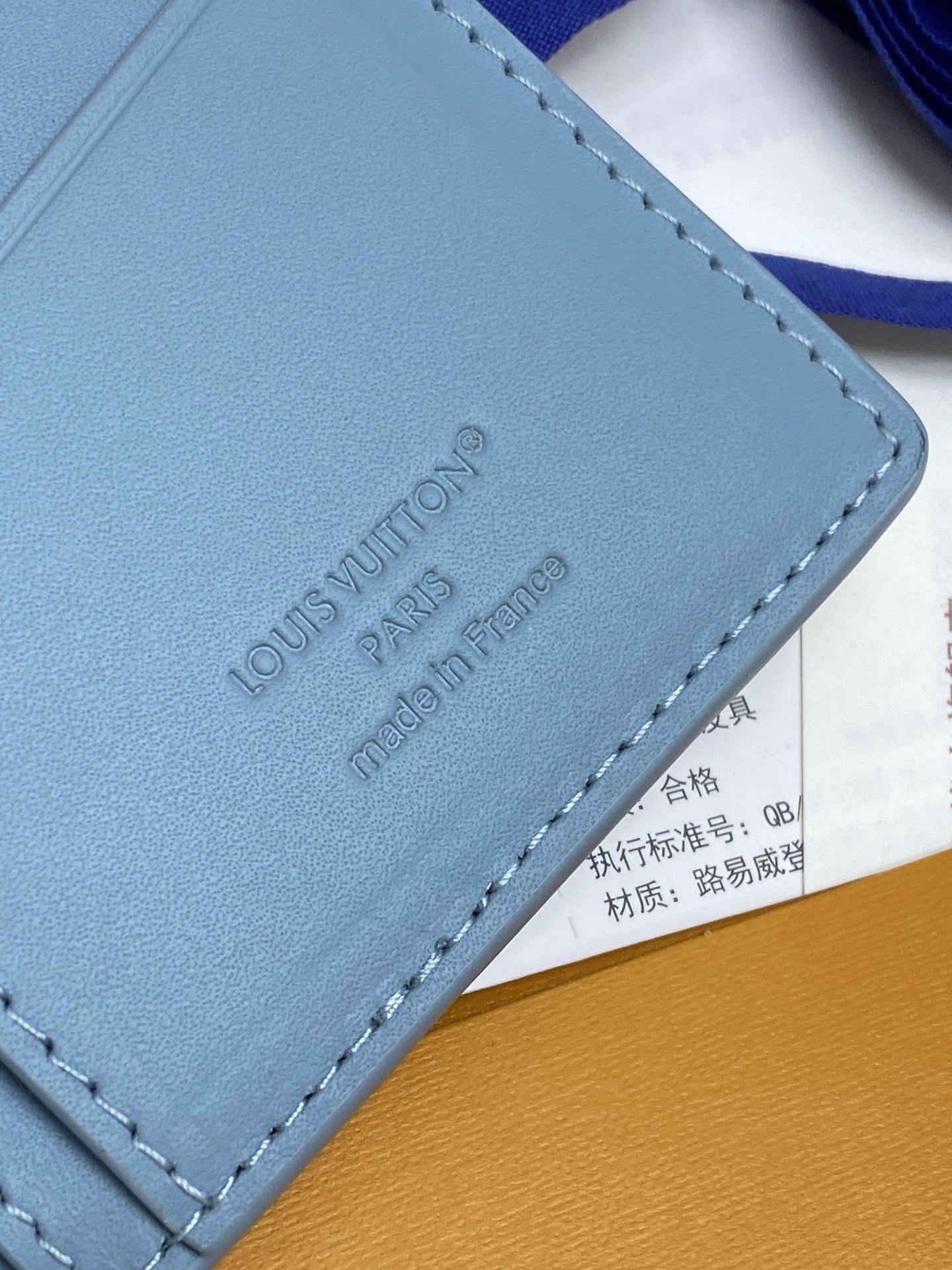 Louis Vuitton Basic Bag Cow Leather Blue 10cm-m-l-s