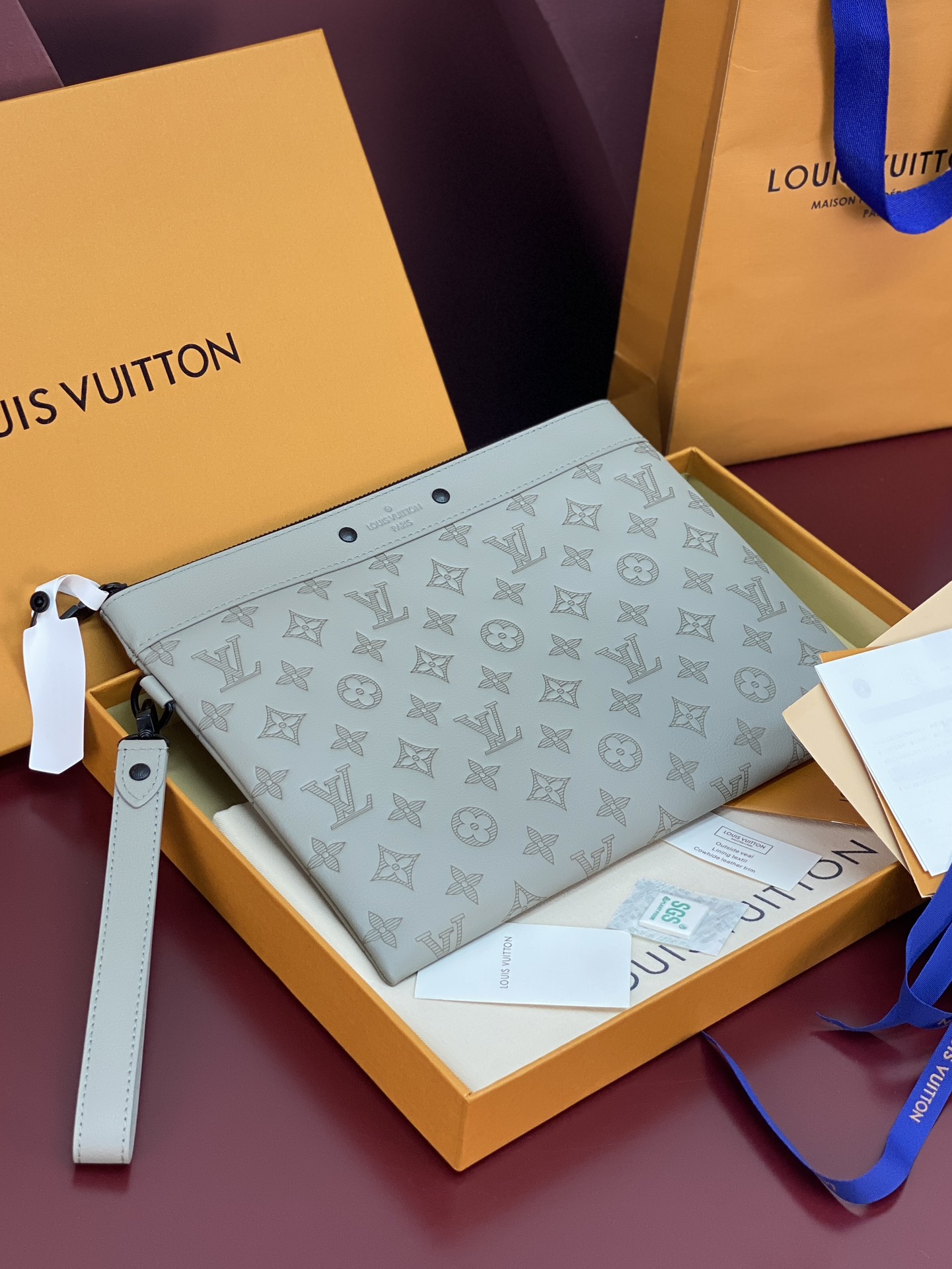 Louis Vuitton Clutch Bag Cow Leather M-s