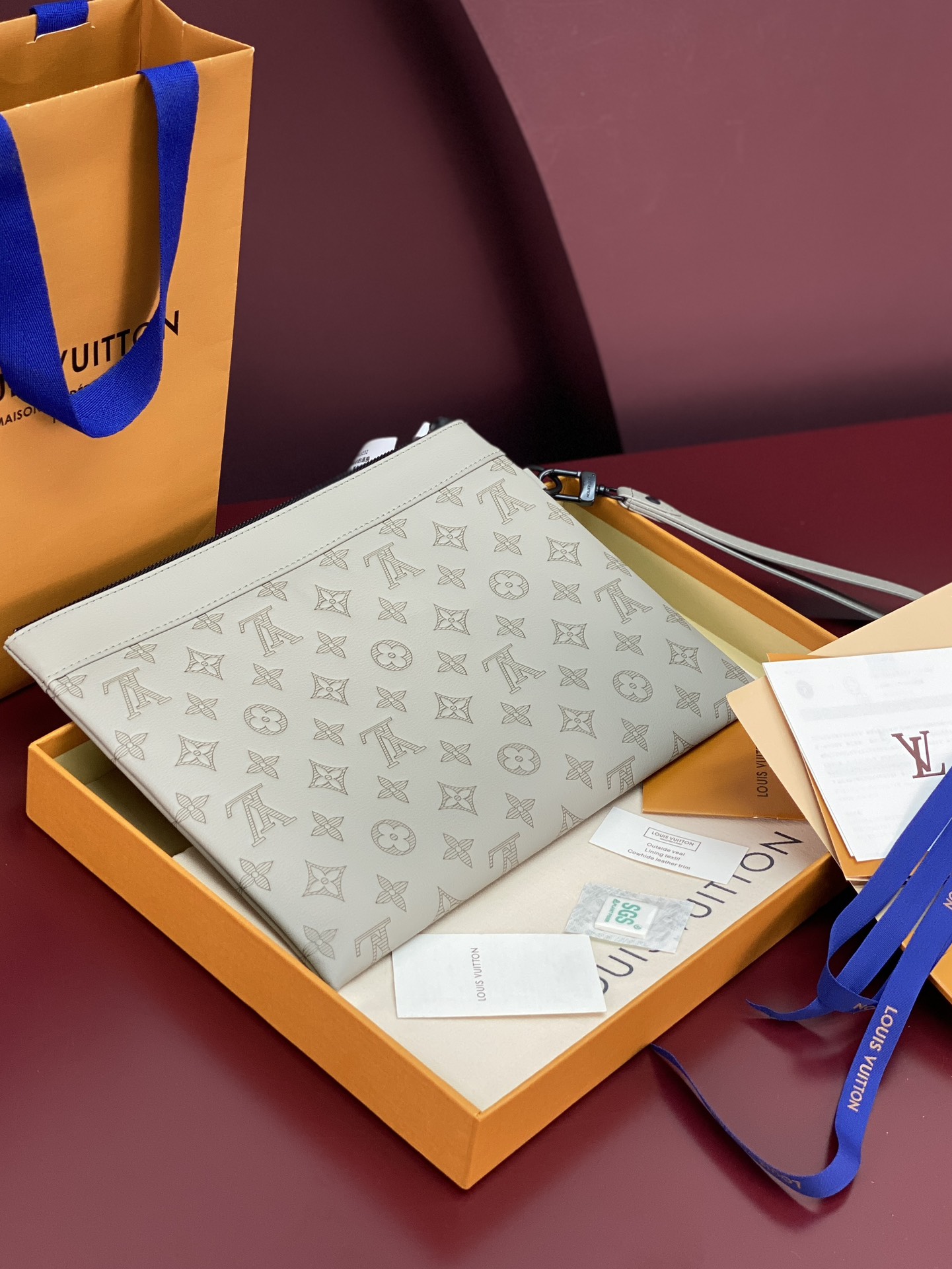 Louis Vuitton Clutch Bag Cow Leather M-s