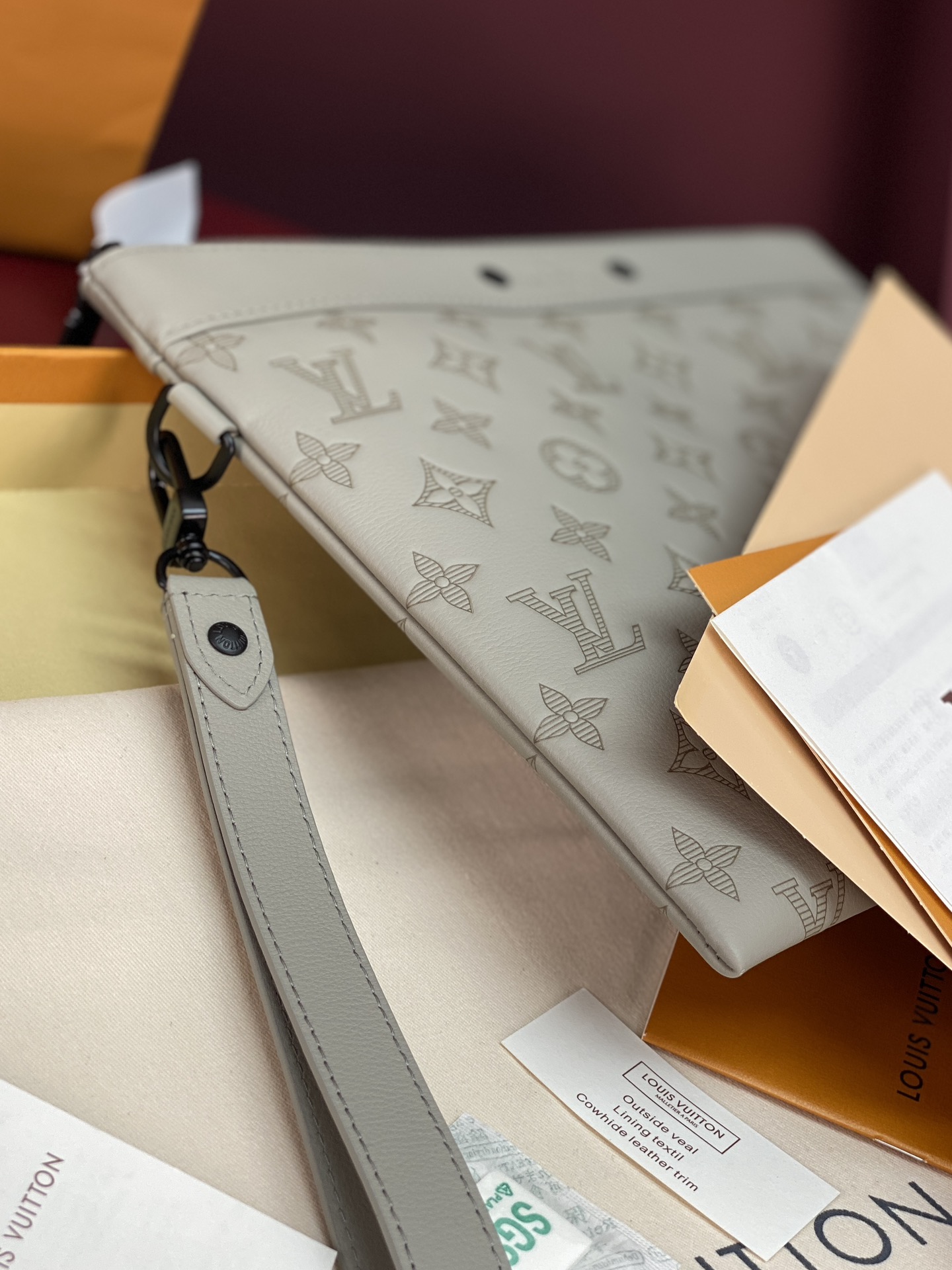 Louis Vuitton Clutch Bag Cow Leather M-s