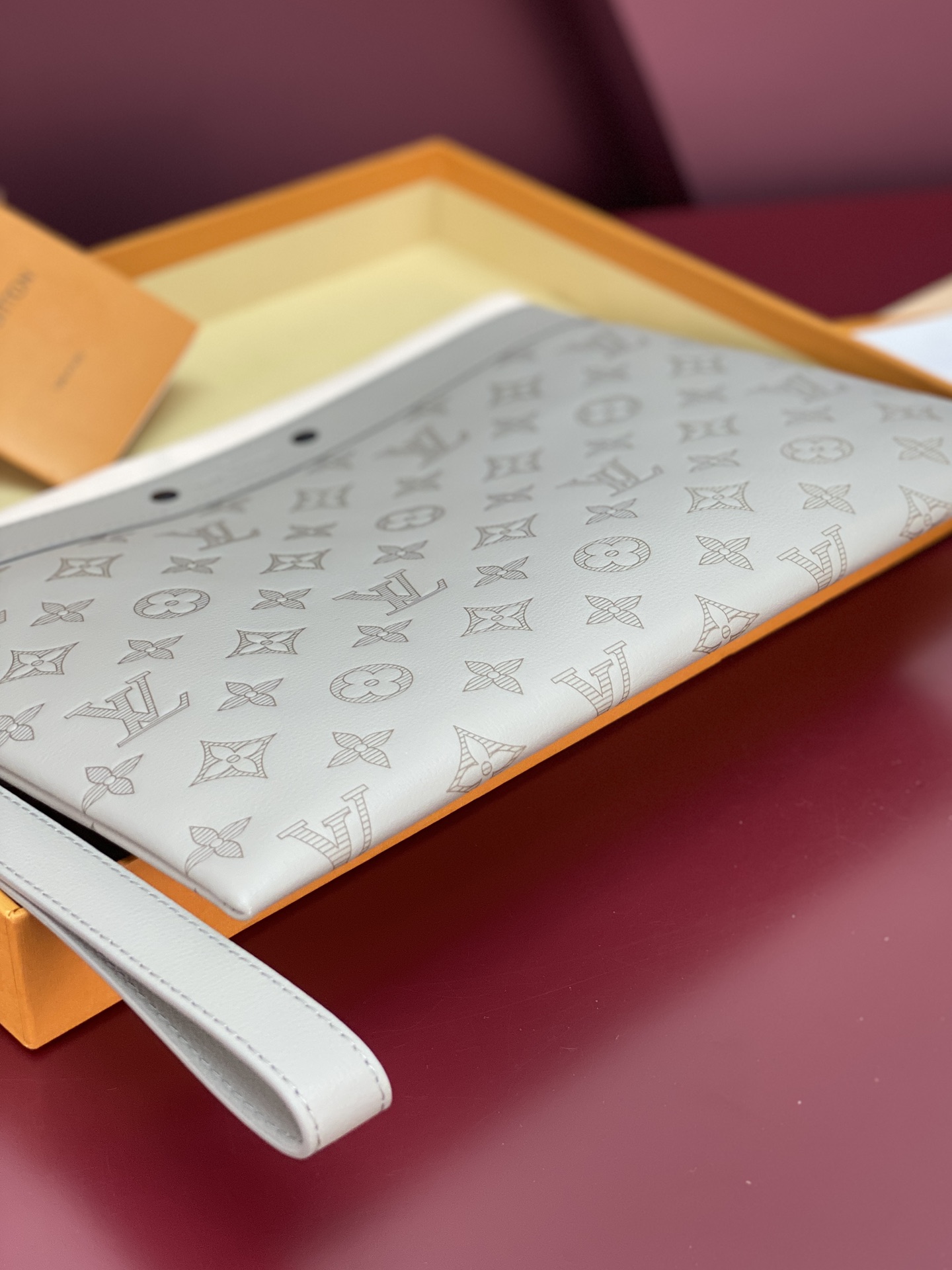 Louis Vuitton Clutch Bag Cow Leather M-s