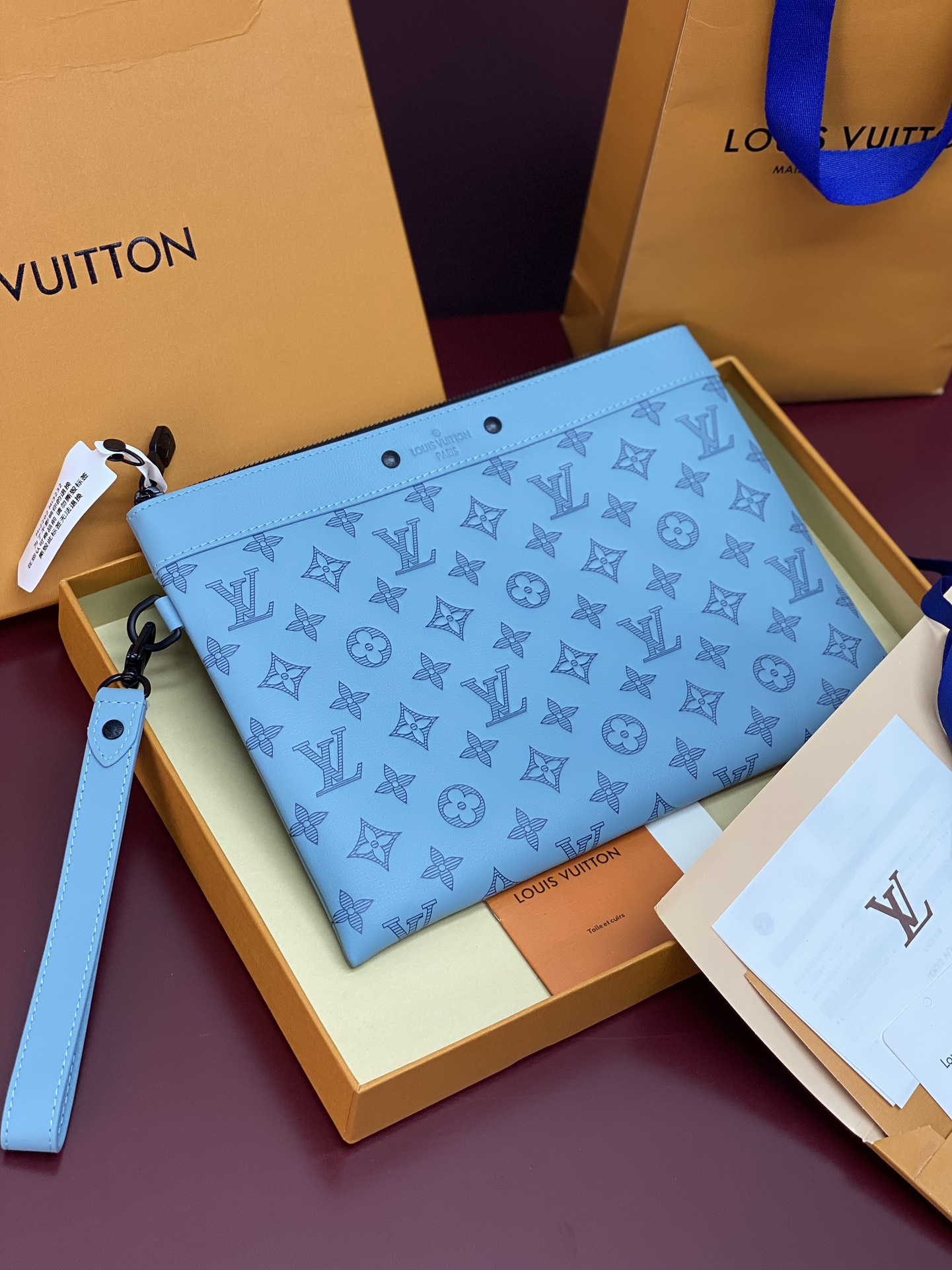 Louis Vuitton Clutch Bag Cow Leather M-s