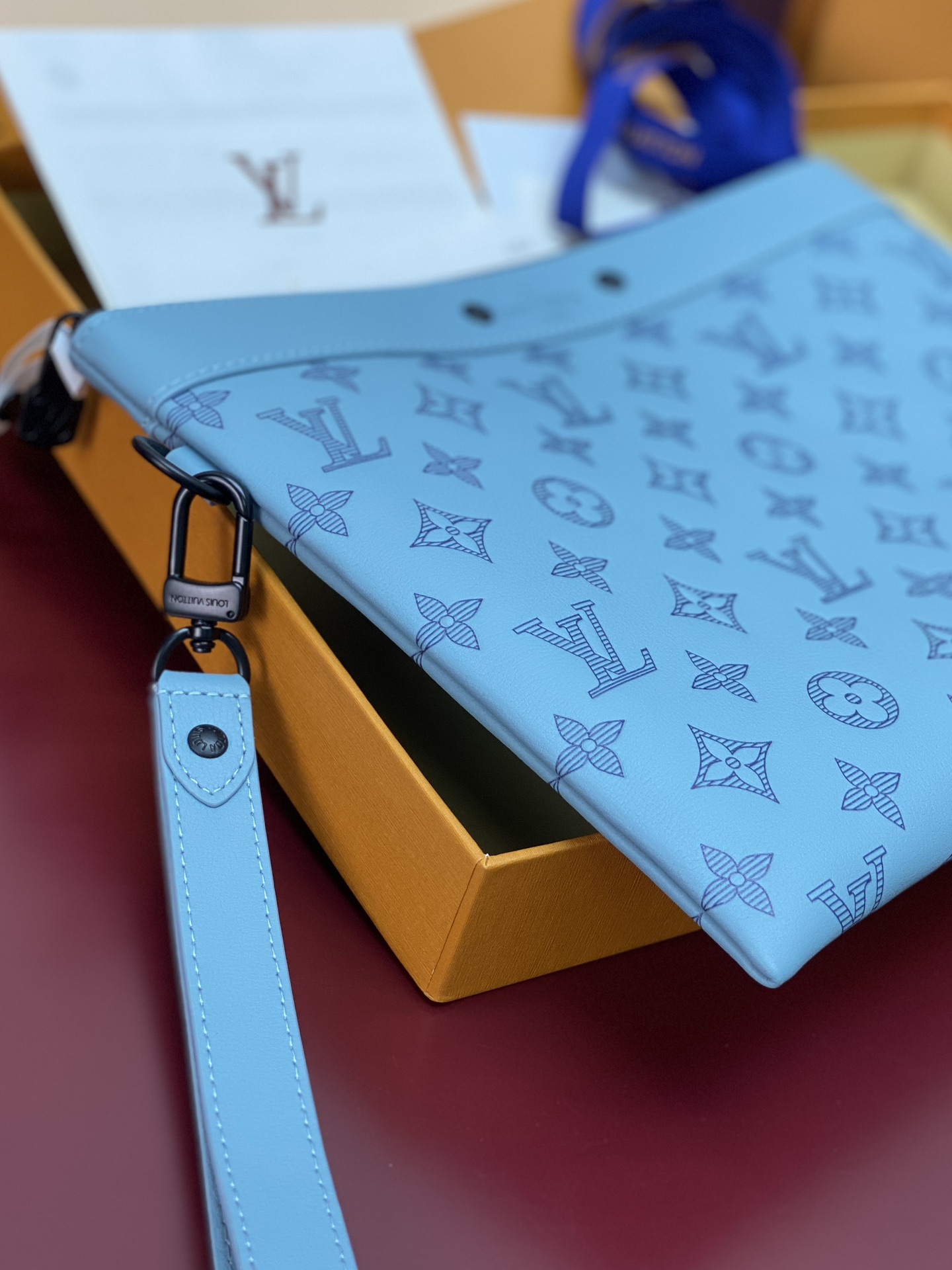 Louis Vuitton Clutch Bag Cow Leather M-s