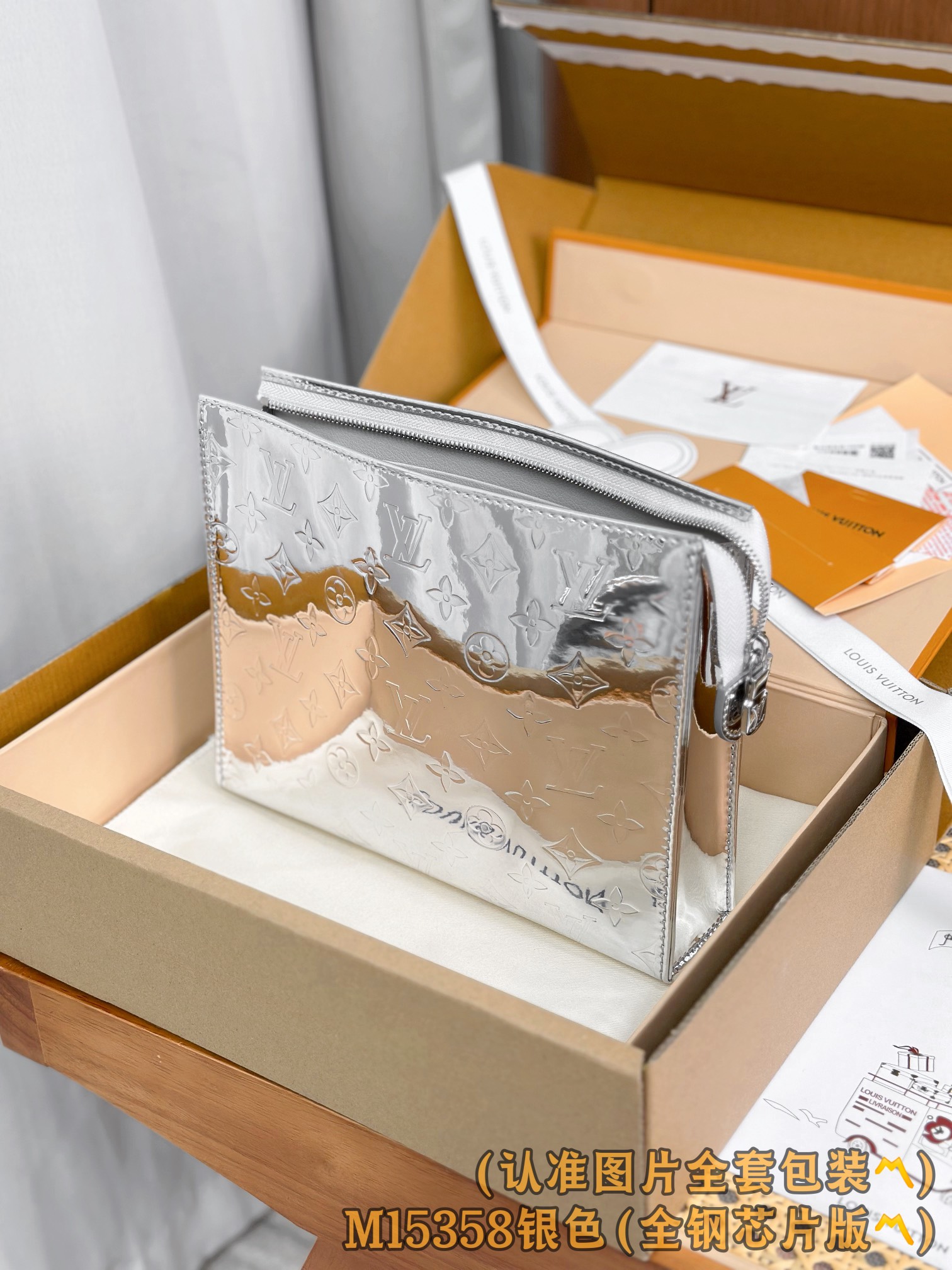 Louis Vuitton Basic Bag Canvas Silver M