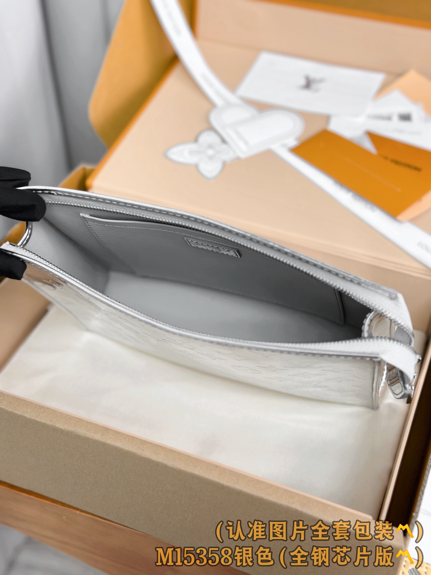 Louis Vuitton Basic Bag Canvas Silver M