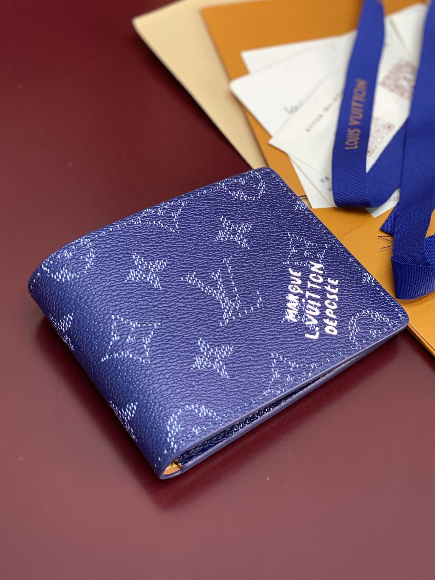 Louis Vuitton Basic Bag Canvas Blue M-l-s