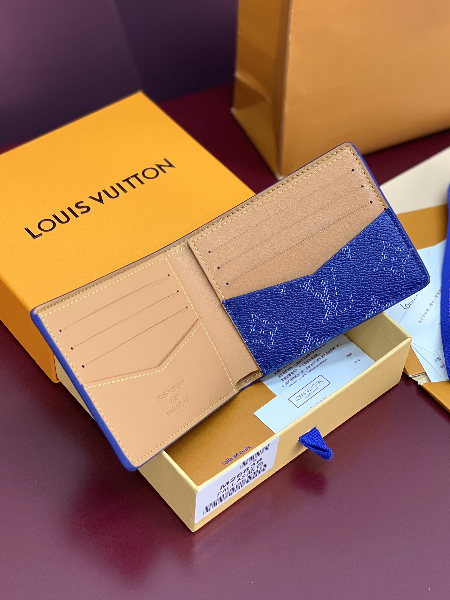 Louis Vuitton Basic Bag Canvas Blue M-l-s