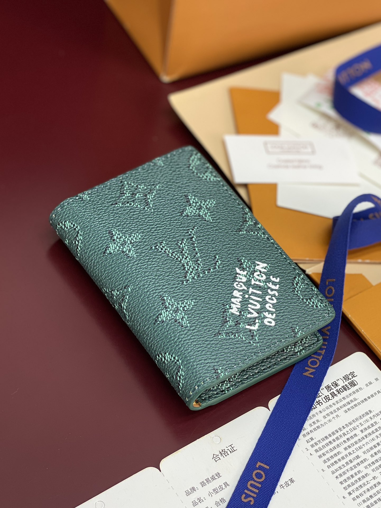 Louis Vuitton Basic Bag Cow Leather Green M-l-s