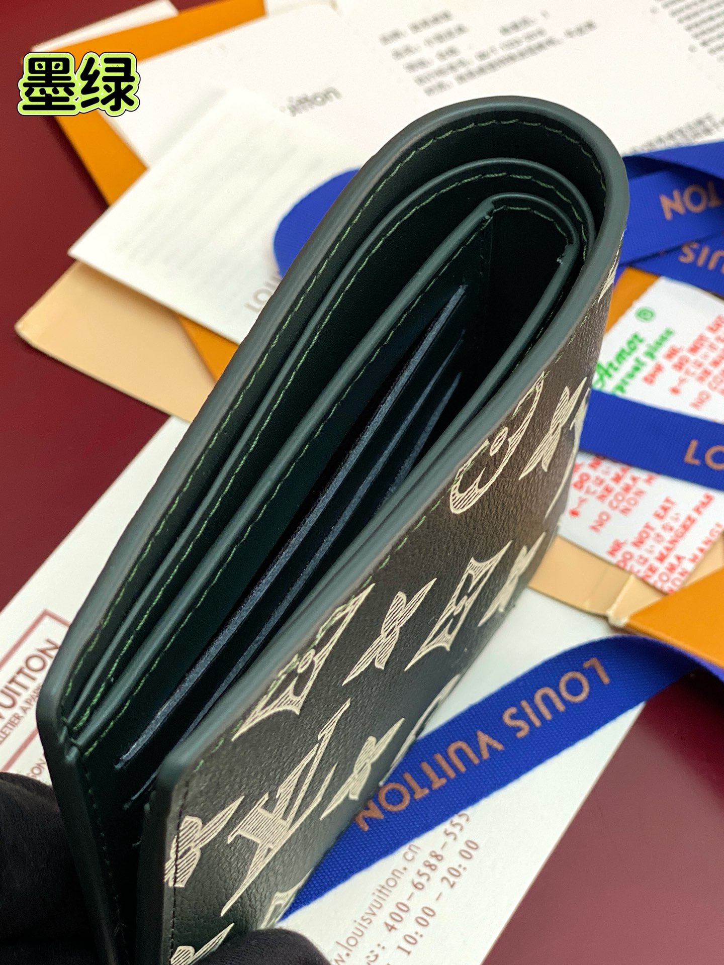 Louis Vuitton Basic Bag Cow Leather Green M-l-s