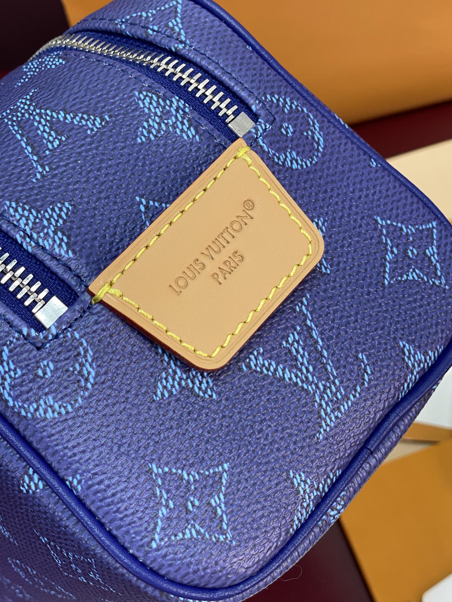 Louis Vuitton Basic Bag Cow Leather Blue M