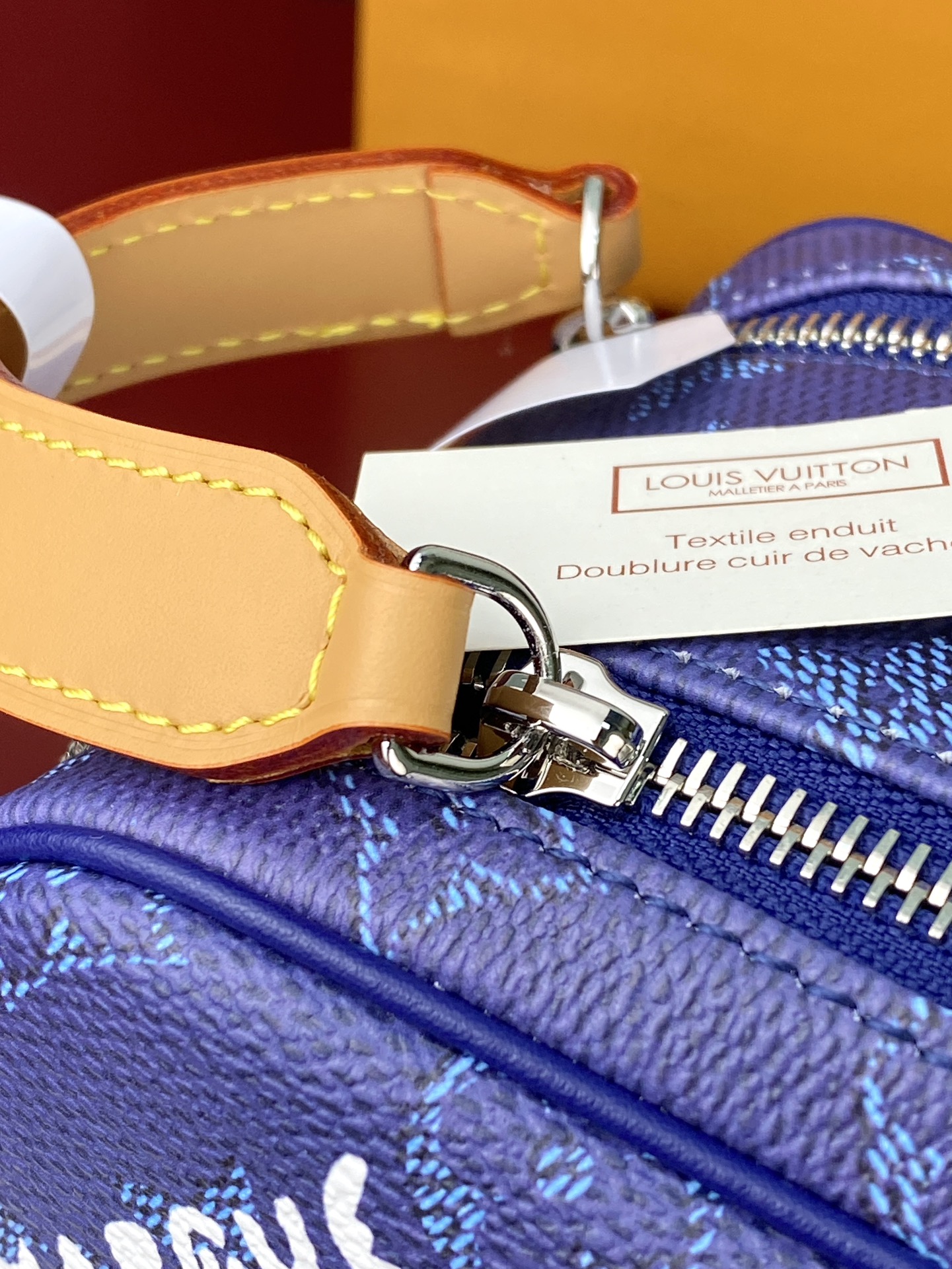 Louis Vuitton Basic Bag Cow Leather Blue M