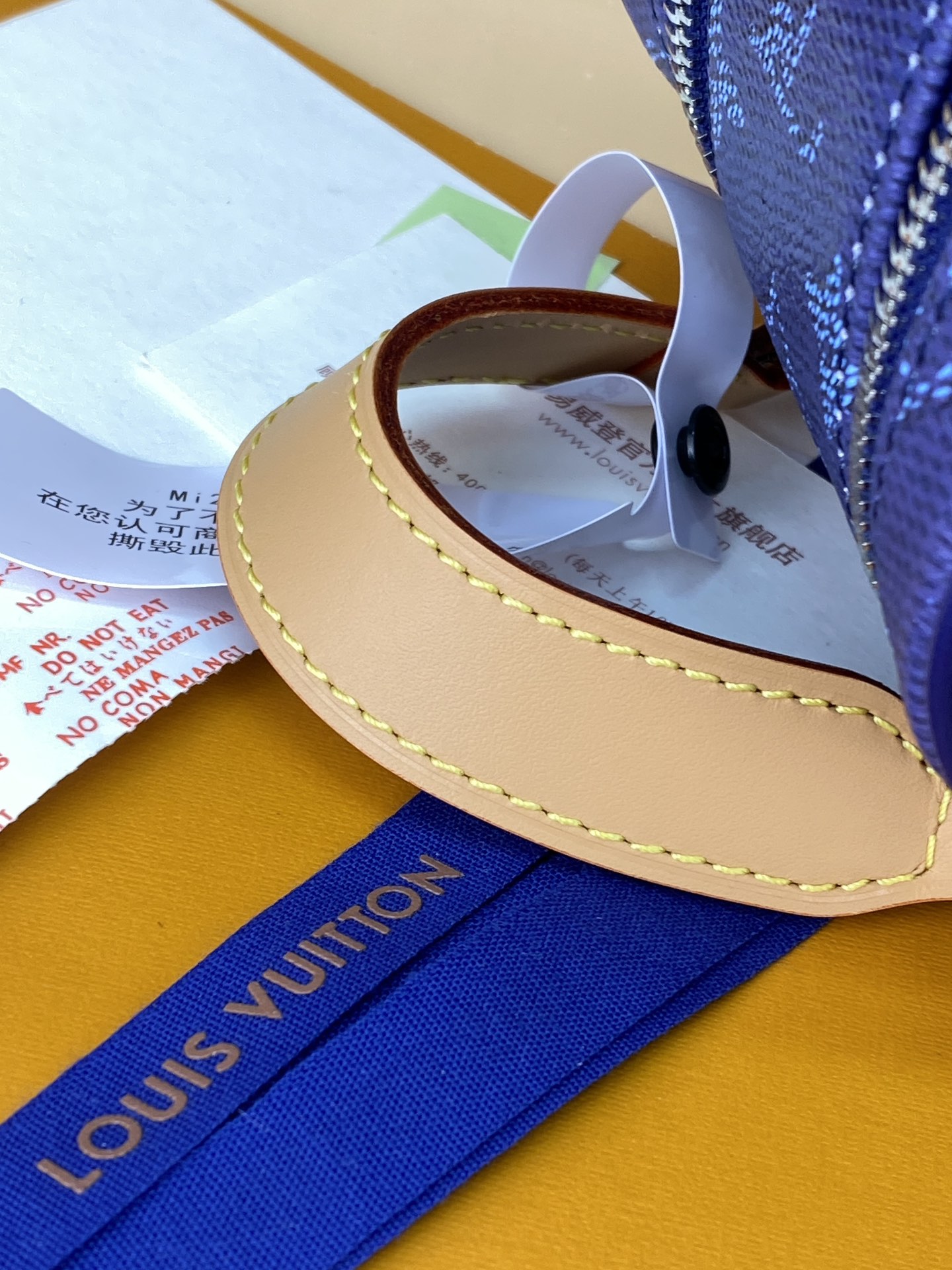 Louis Vuitton Basic Bag Cow Leather Blue M