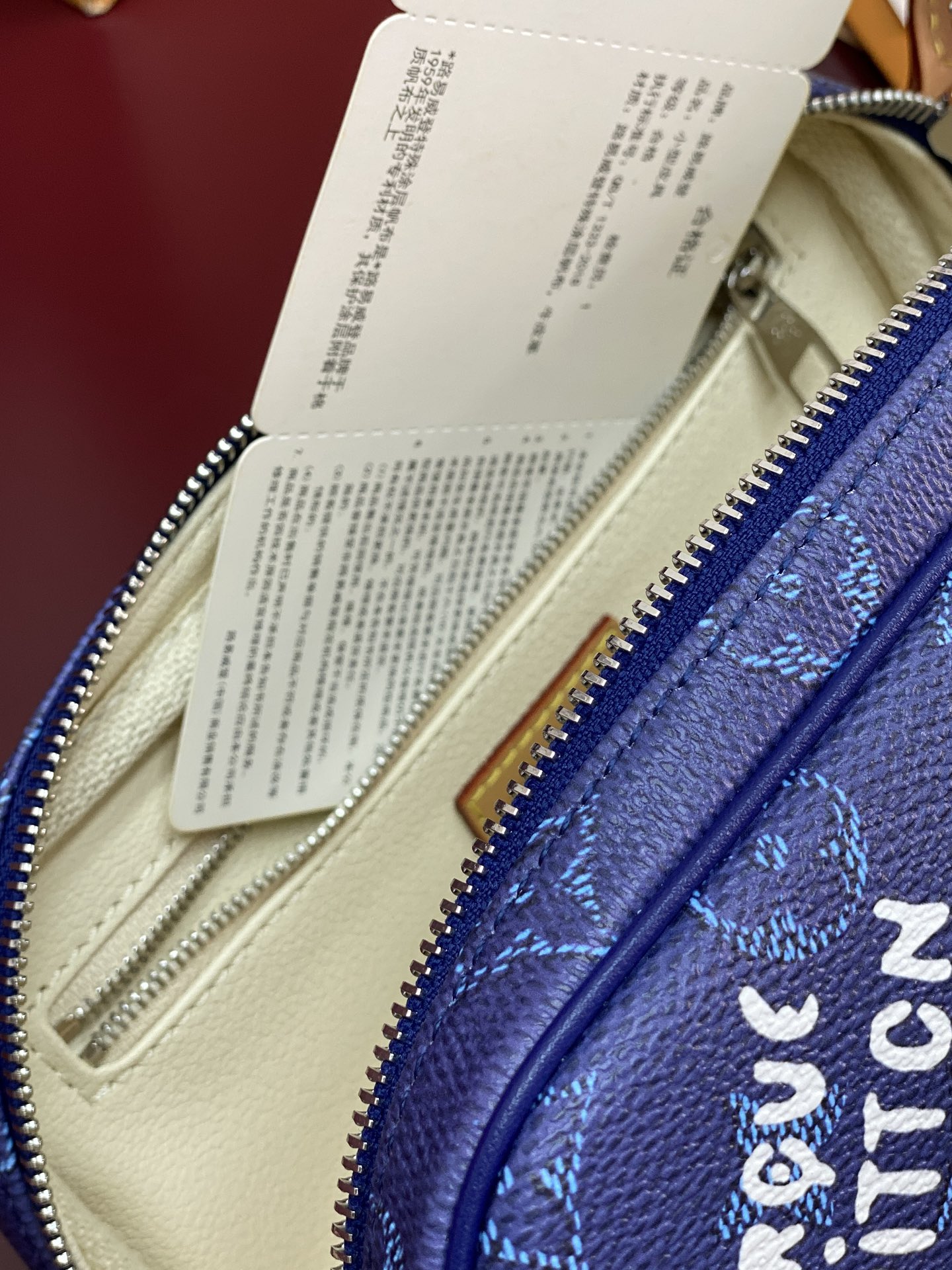 Louis Vuitton Basic Bag Cow Leather Blue M