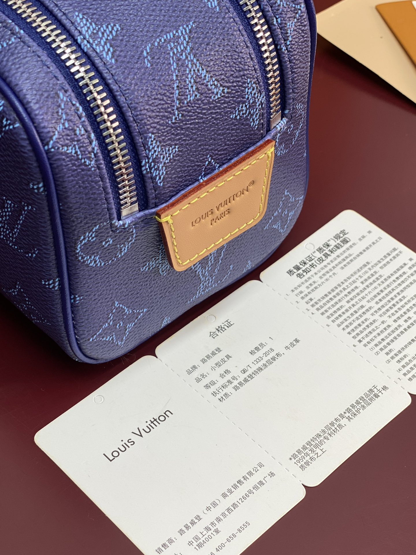 Louis Vuitton Basic Bag Cow Leather Blue M