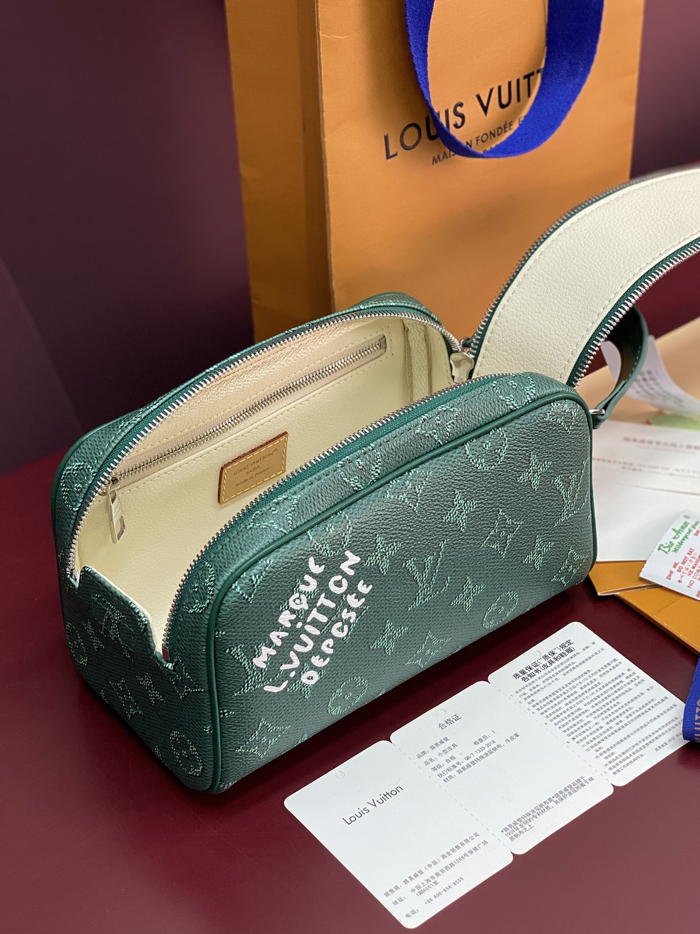 Louis Vuitton Basic Bag Cow Leather Green M