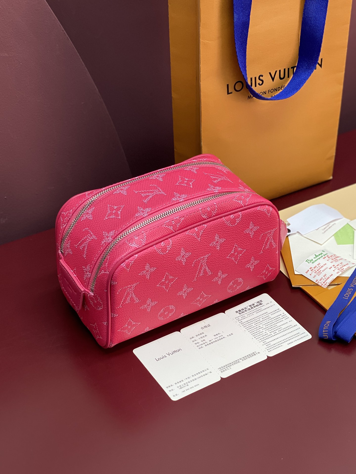 Louis Vuitton Basic Bag Cow Leather Red M