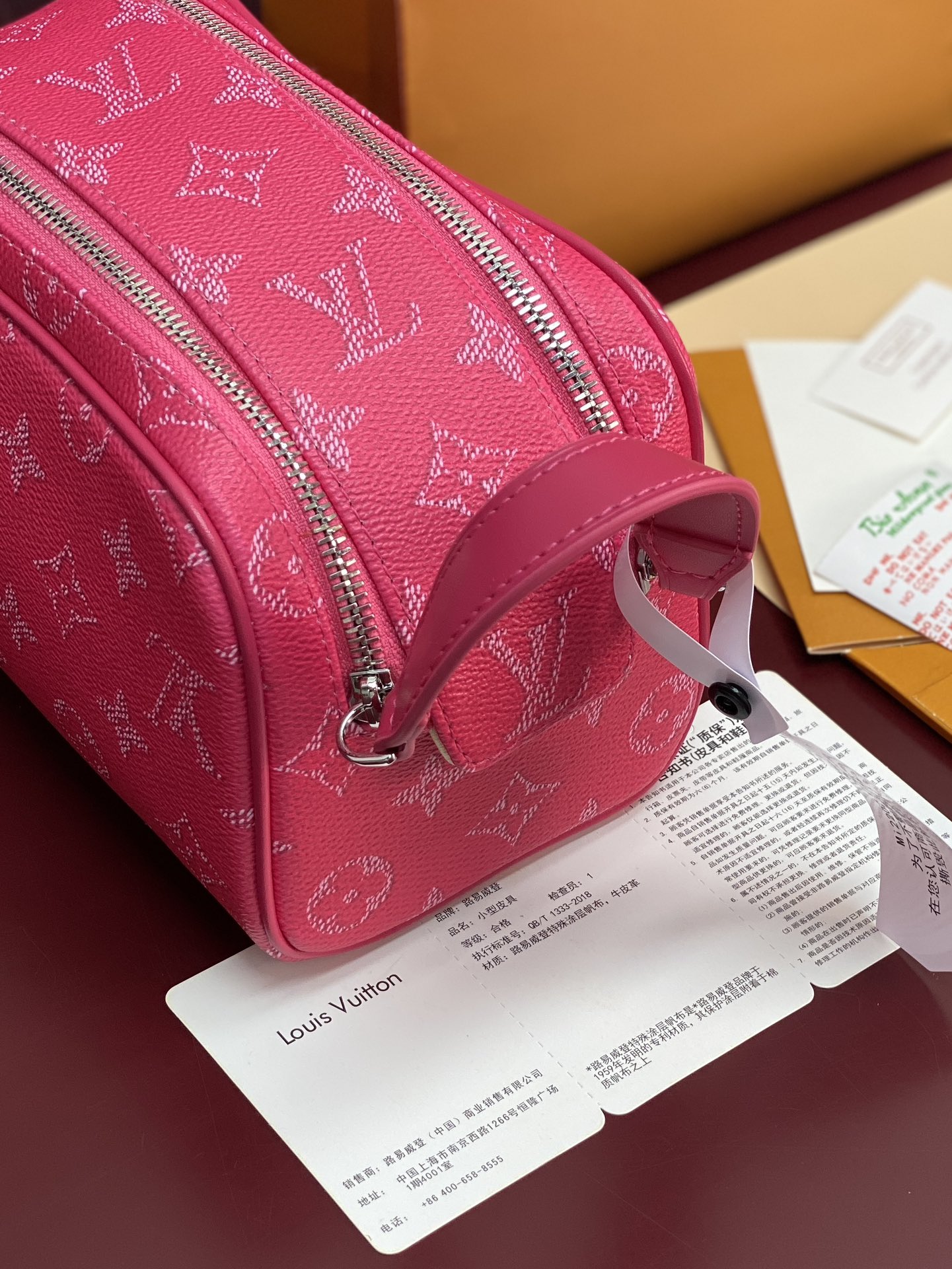 Louis Vuitton Basic Bag Cow Leather Red M