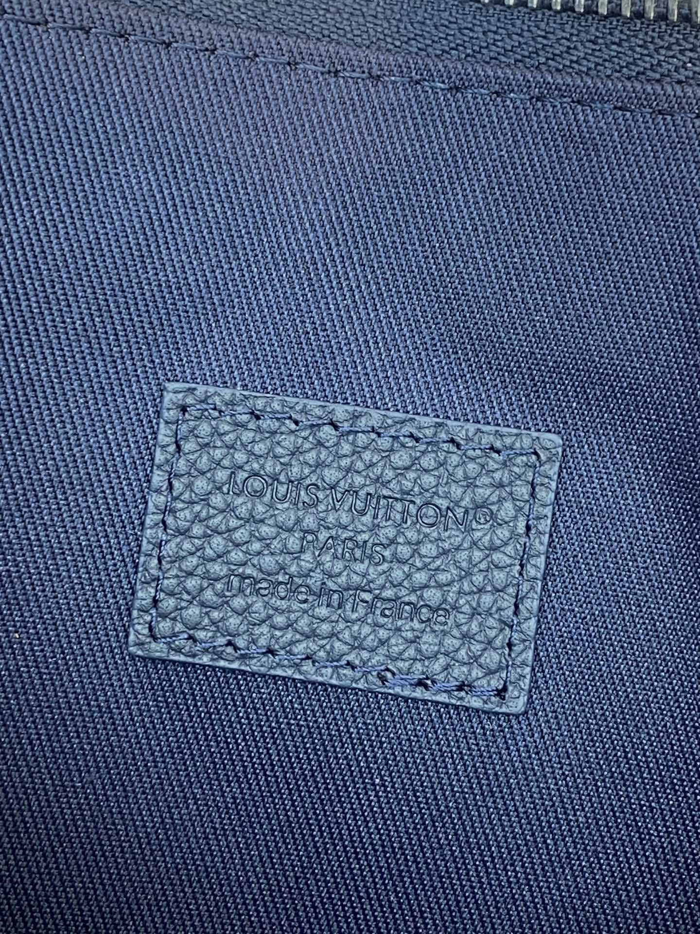 Louis Vuitton Clutch Bag Cow Leather Blue M-l