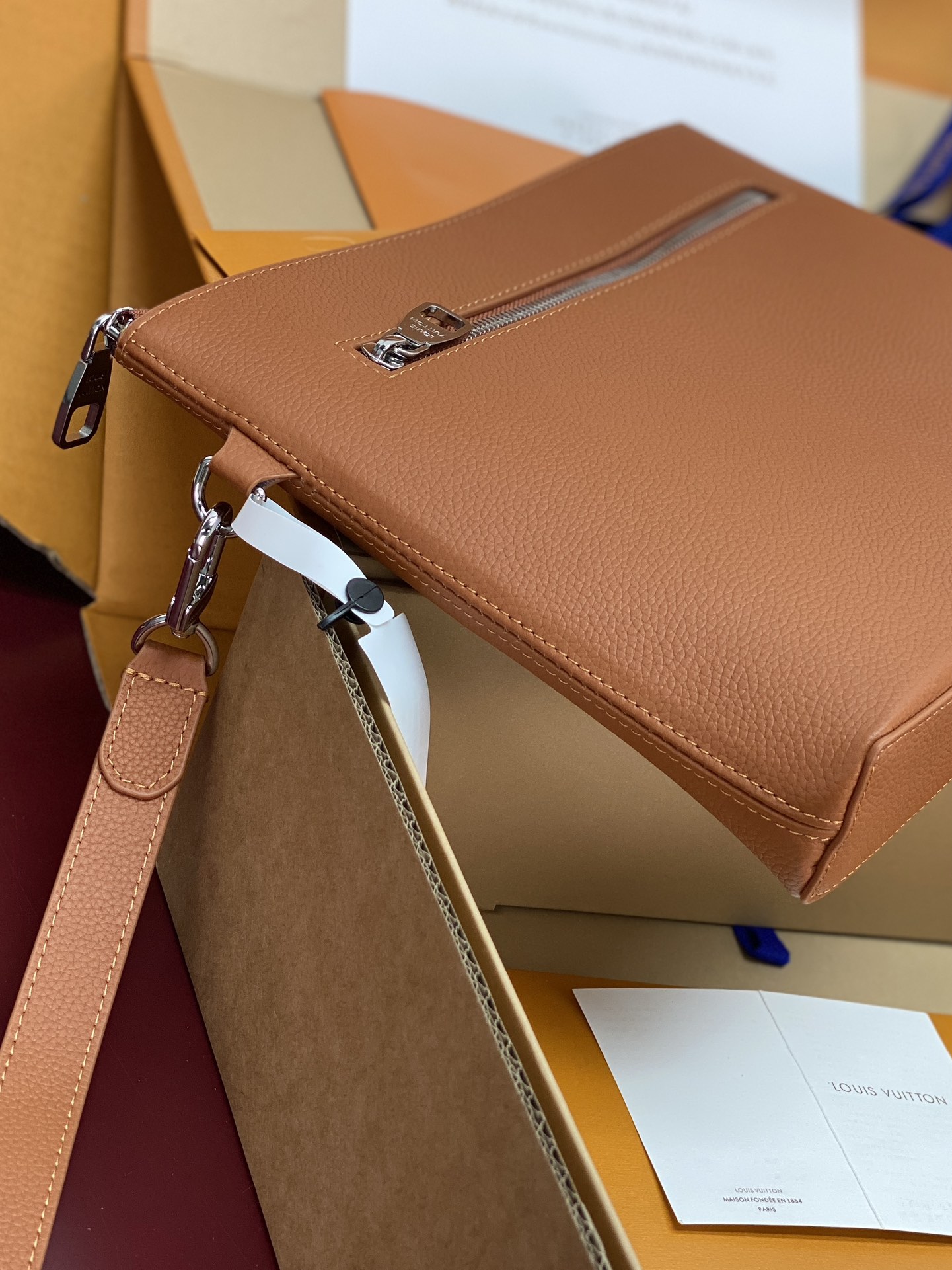 Louis Vuitton Clutch Bag Cow Leather M-l