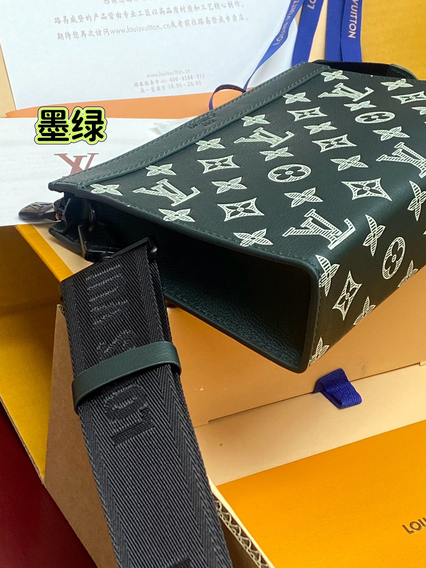 Louis Vuitton Basic Bag Cow Leather Green M-s