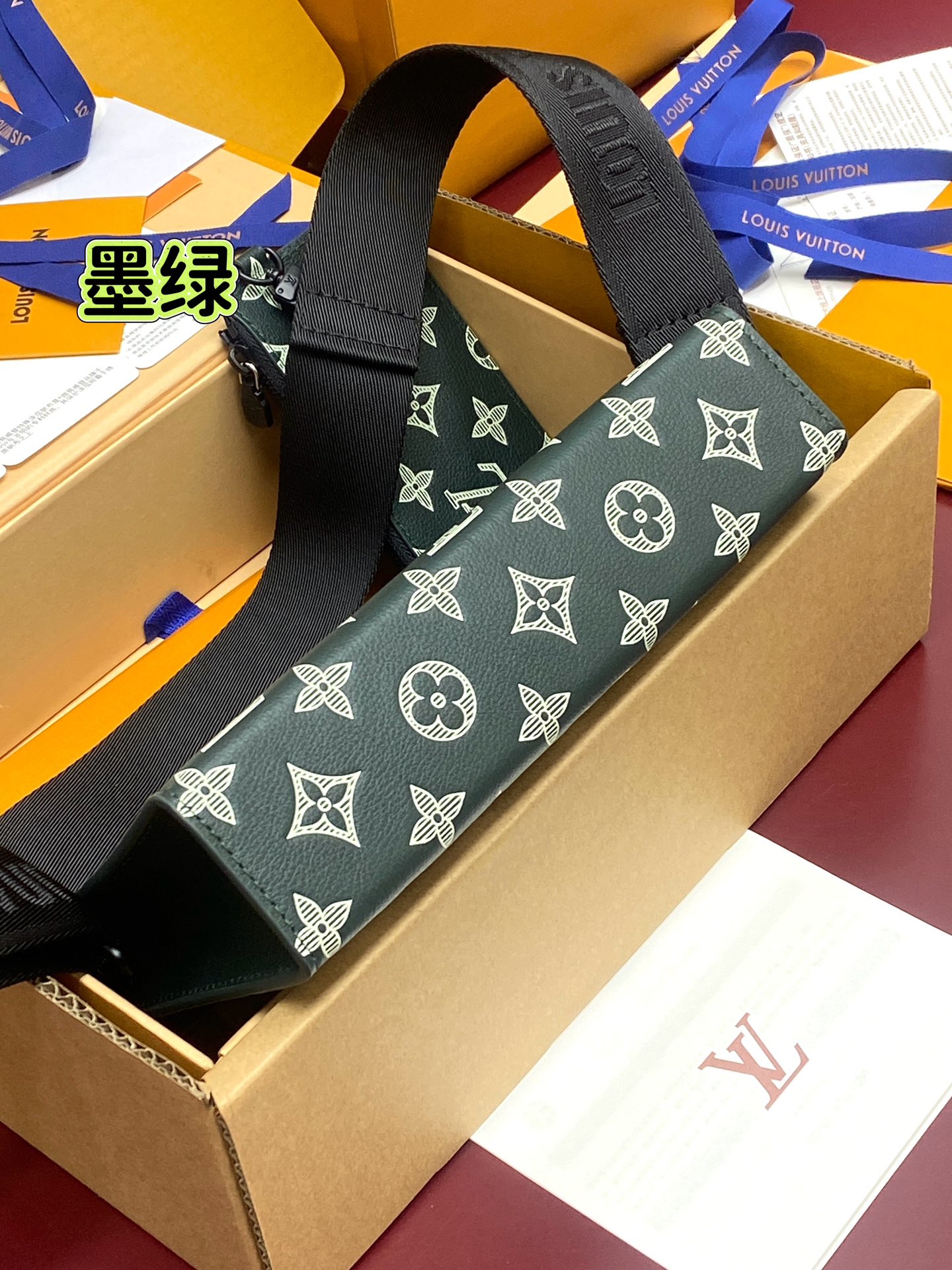 Louis Vuitton Basic Bag Cow Leather Green M-s