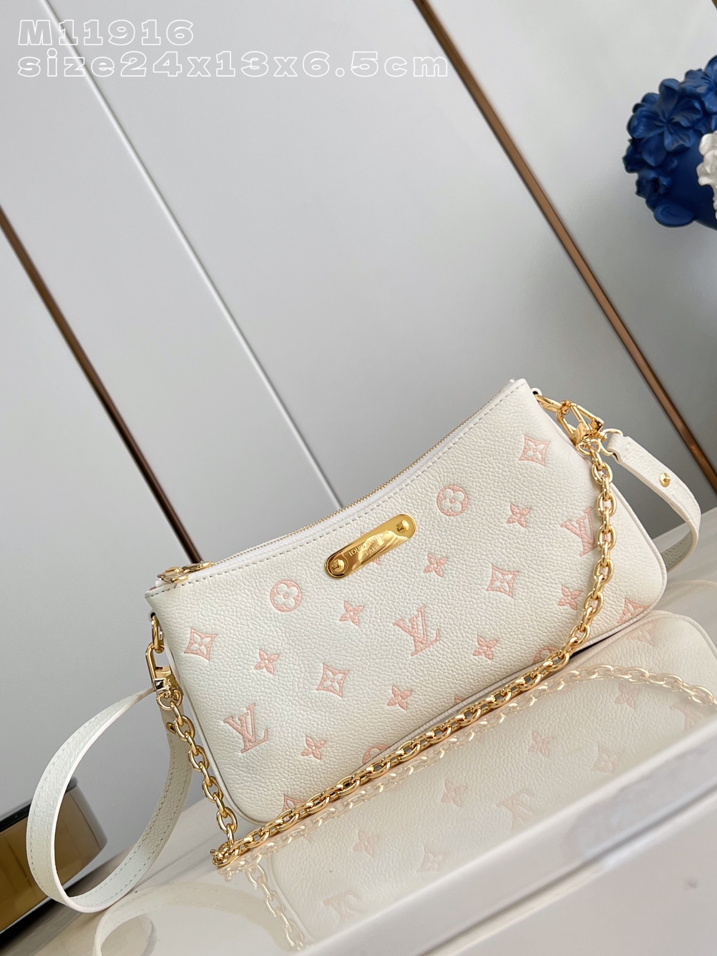 Louis Vuitton Basic Bag Cow Leather Gold M-l-s