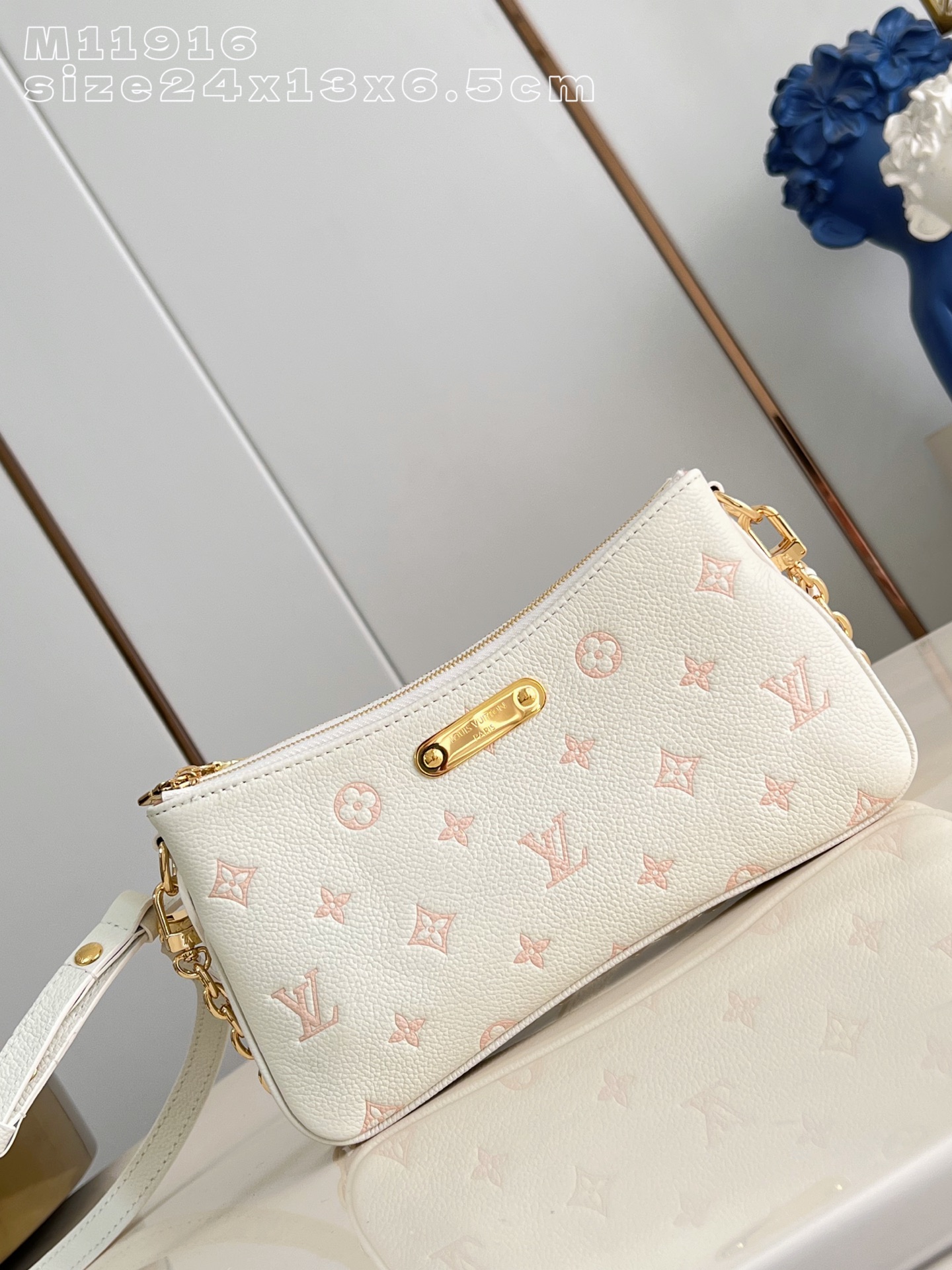 Louis Vuitton Basic Bag Cow Leather Gold M-l-s