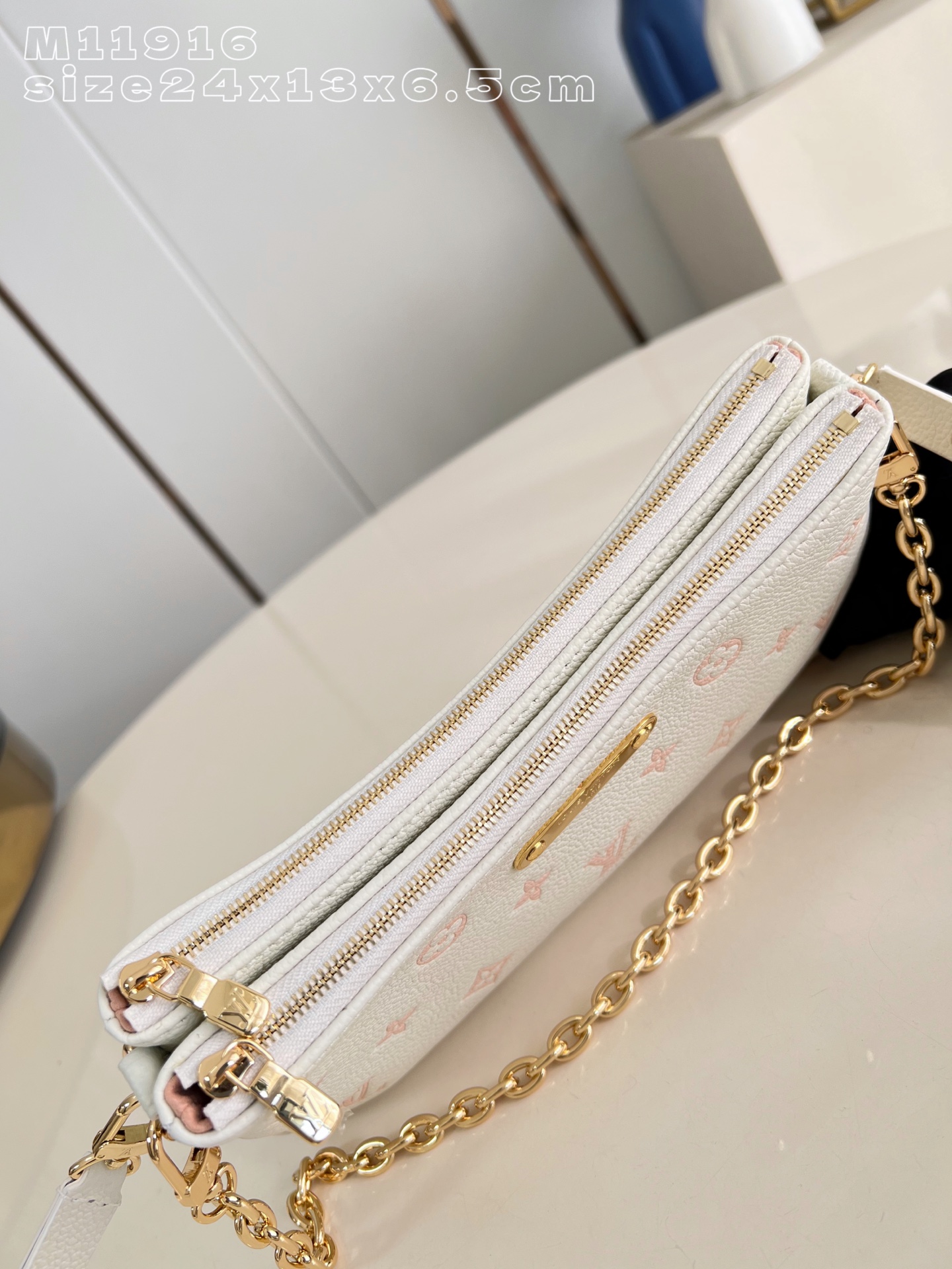 Louis Vuitton Basic Bag Cow Leather Gold M-l-s