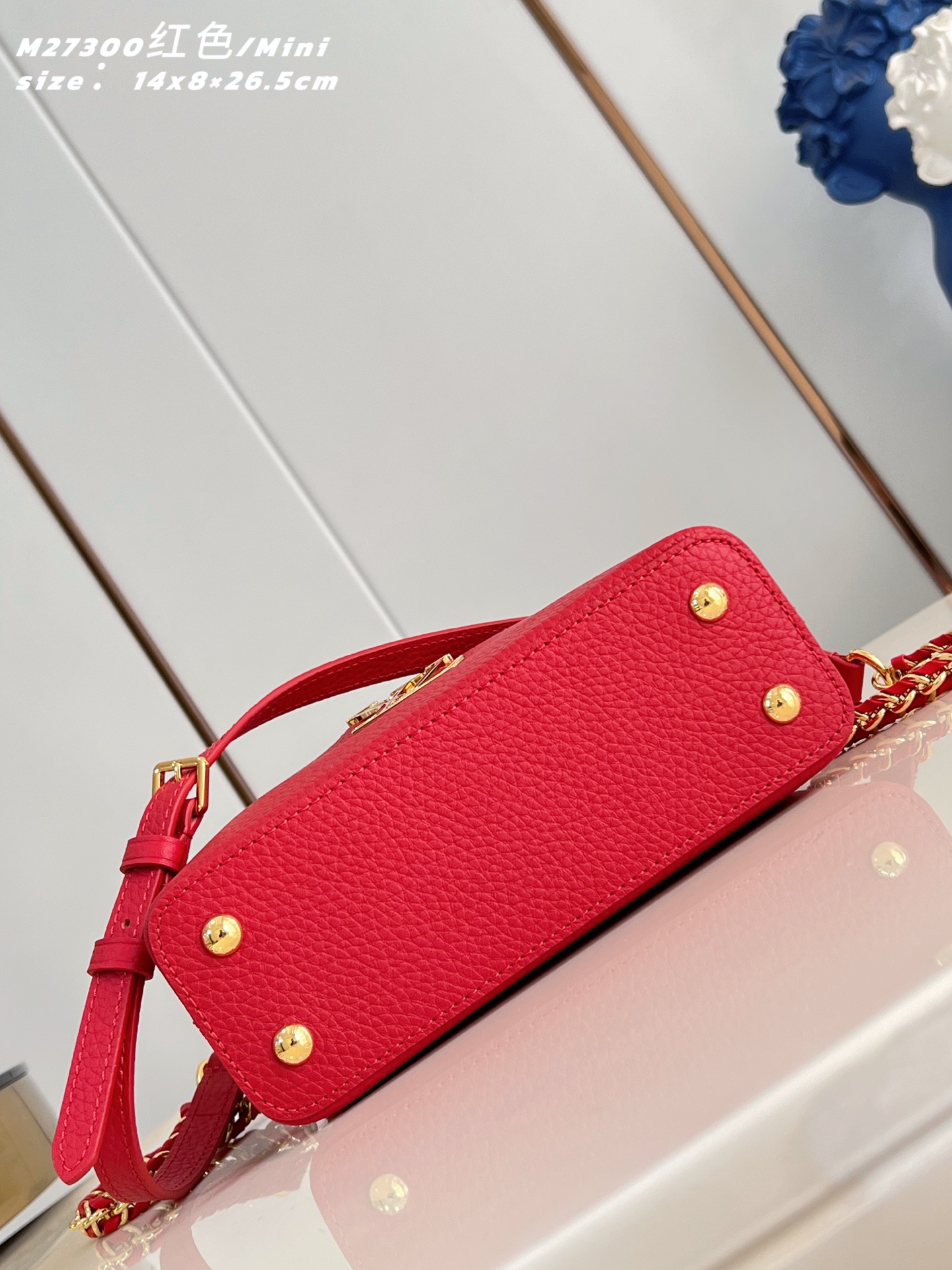 Louis Vuitton Basic Bag Cow Leather Red M-l-s
