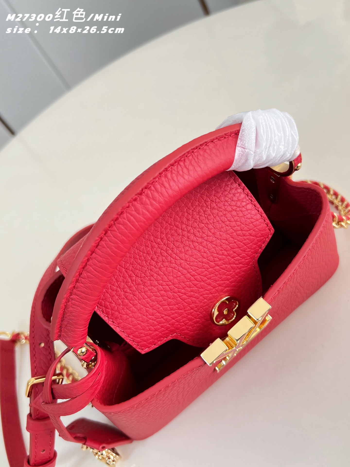Louis Vuitton Basic Bag Cow Leather Red M-l-s