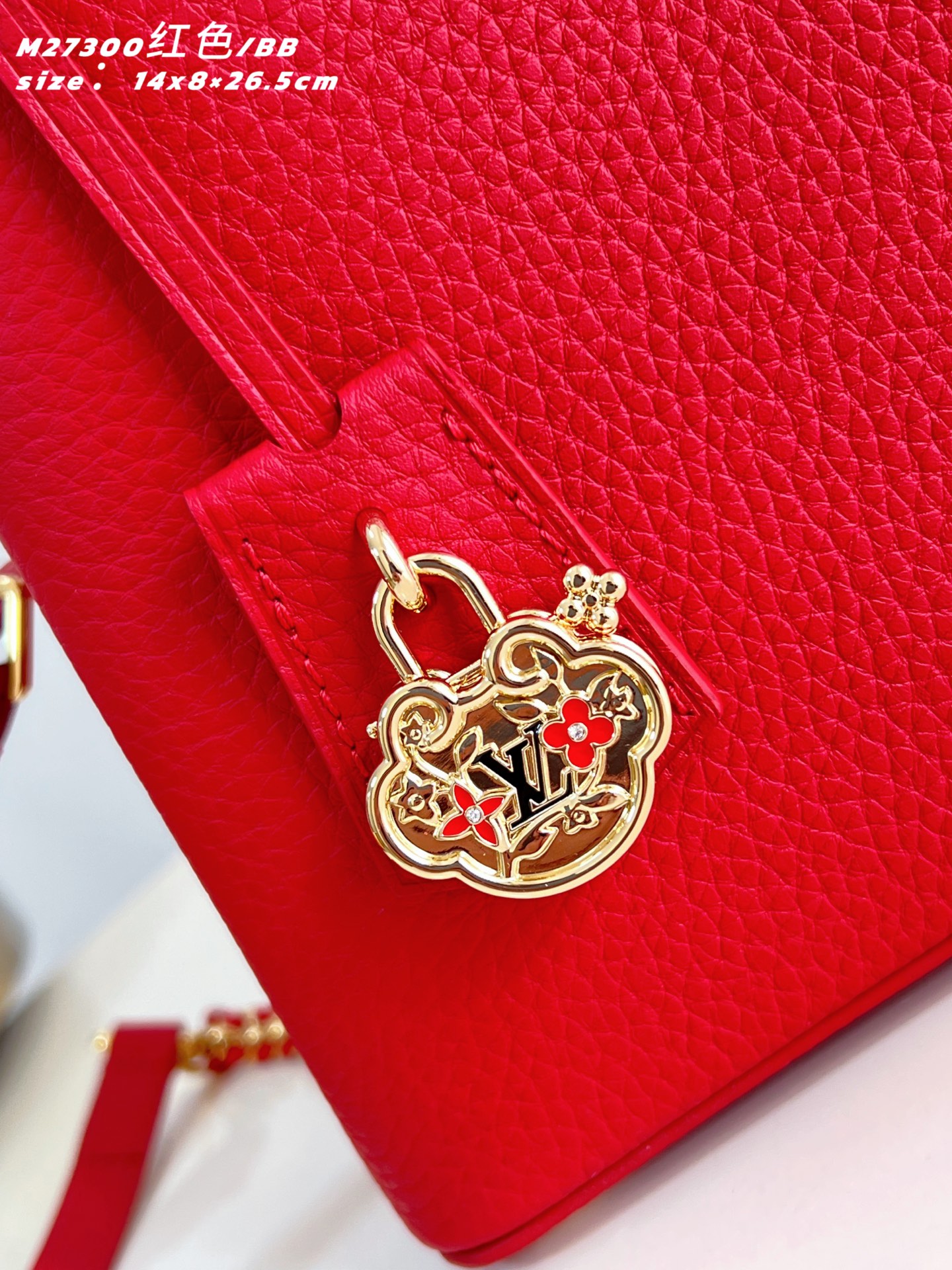 Louis Vuitton Basic Bag Cow Leather Red M-l-s