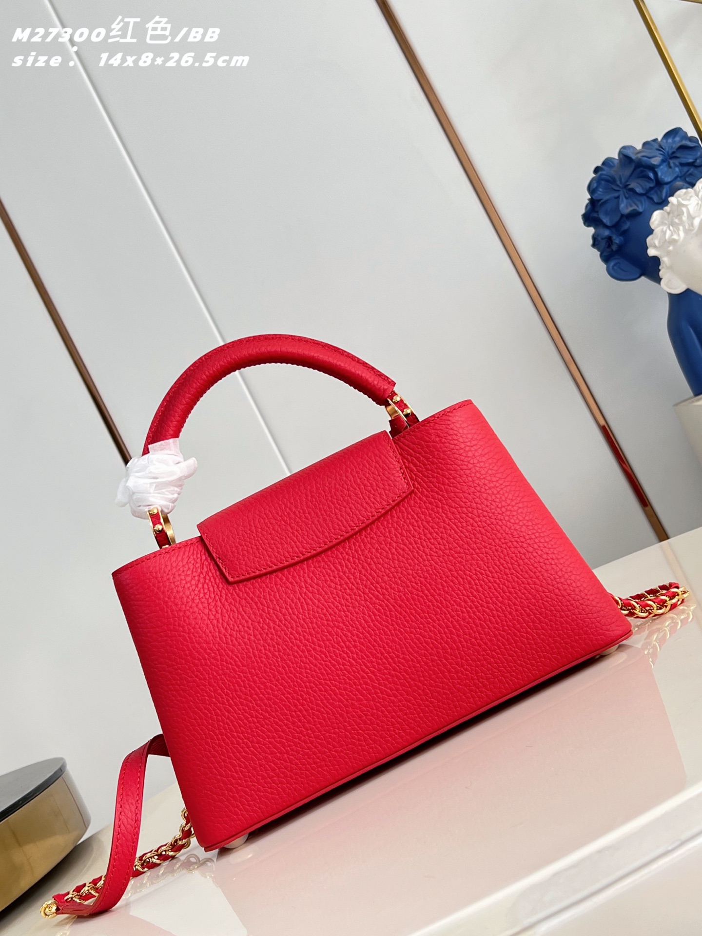 Louis Vuitton Basic Bag Cow Leather Red M-l-s