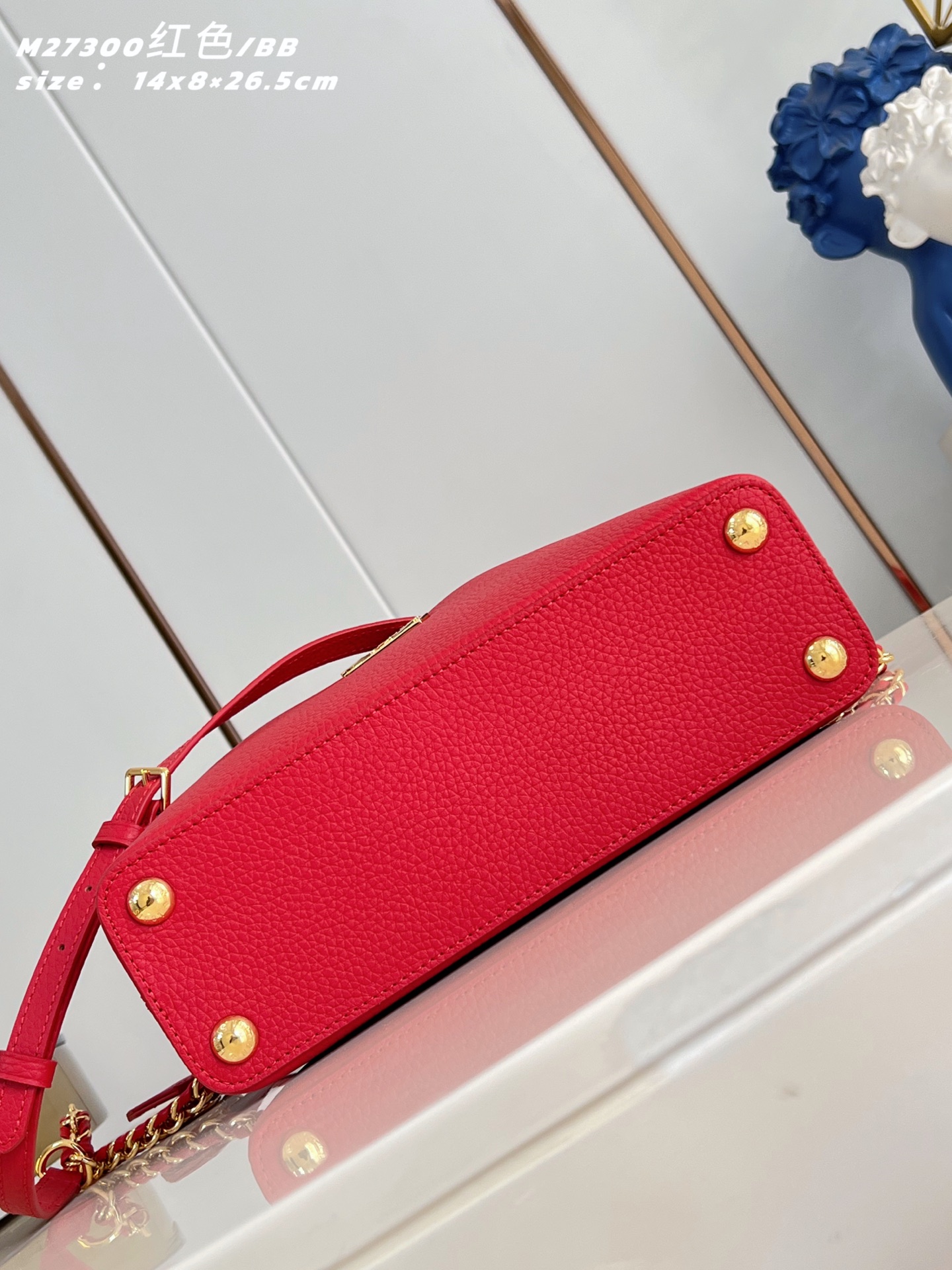 Louis Vuitton Basic Bag Cow Leather Red M-l-s