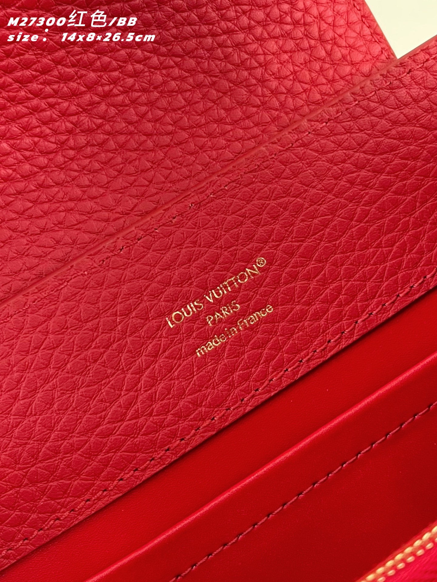 Louis Vuitton Basic Bag Cow Leather Red M-l-s