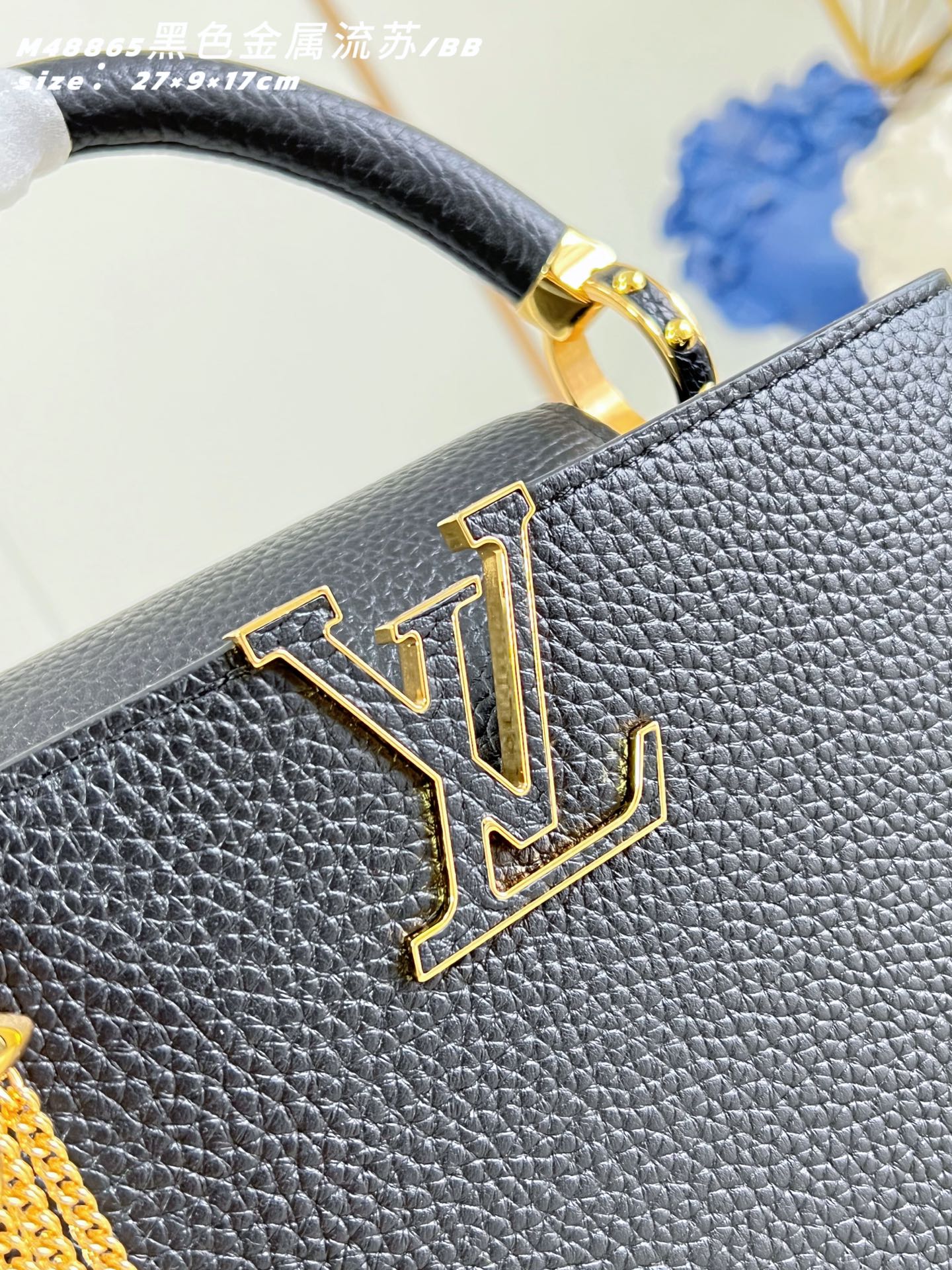 Louis Vuitton Basic Bag Cow Leather Black M-l-s