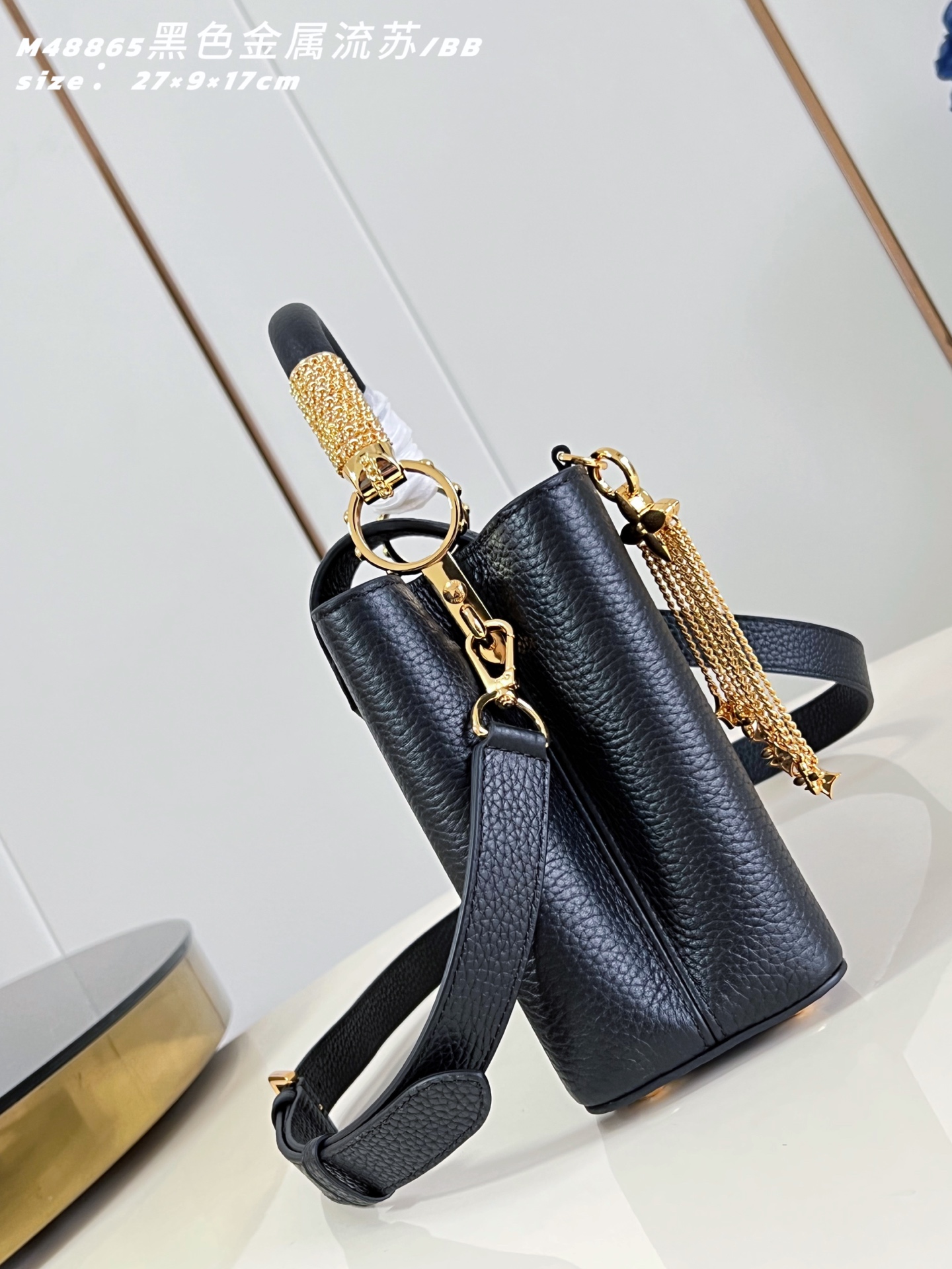 Louis Vuitton Basic Bag Cow Leather Black M-l-s