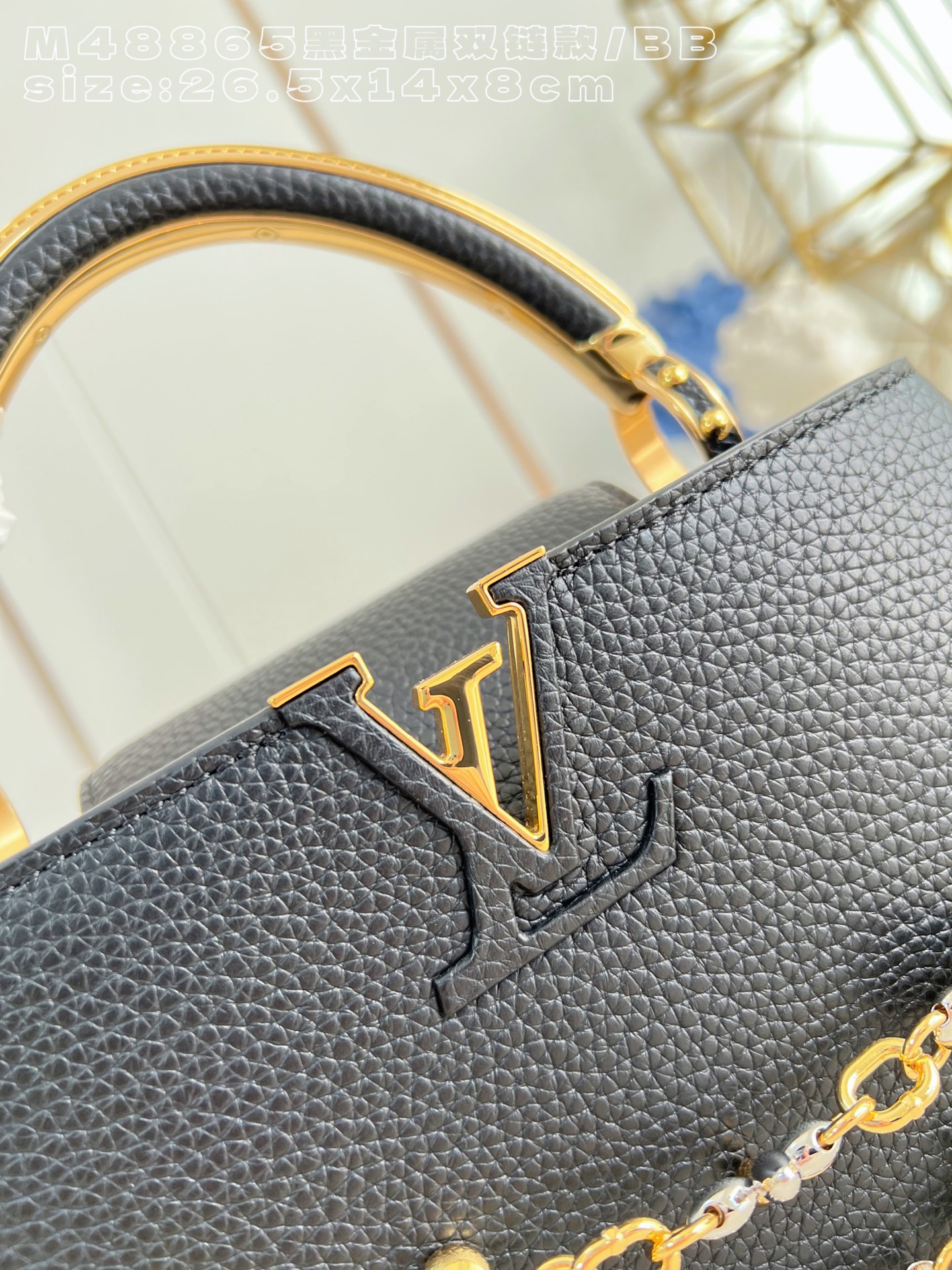 Louis Vuitton Basic Bag Cow Leather Black M-l-s