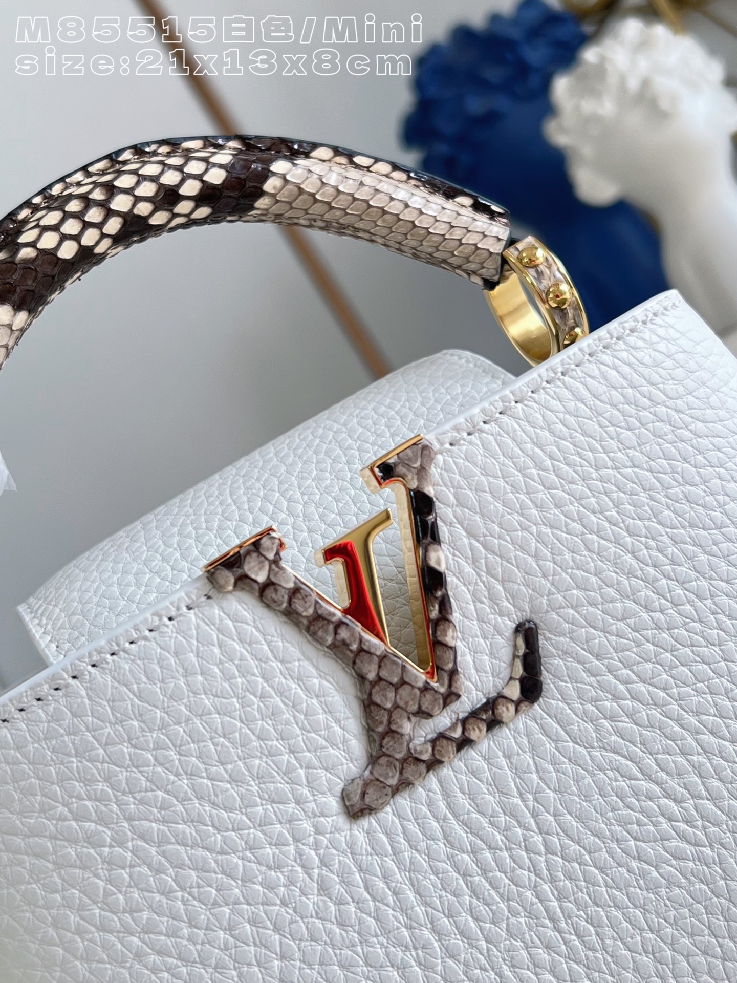 Louis Vuitton Basic Bag Cow Leather White M-l-s