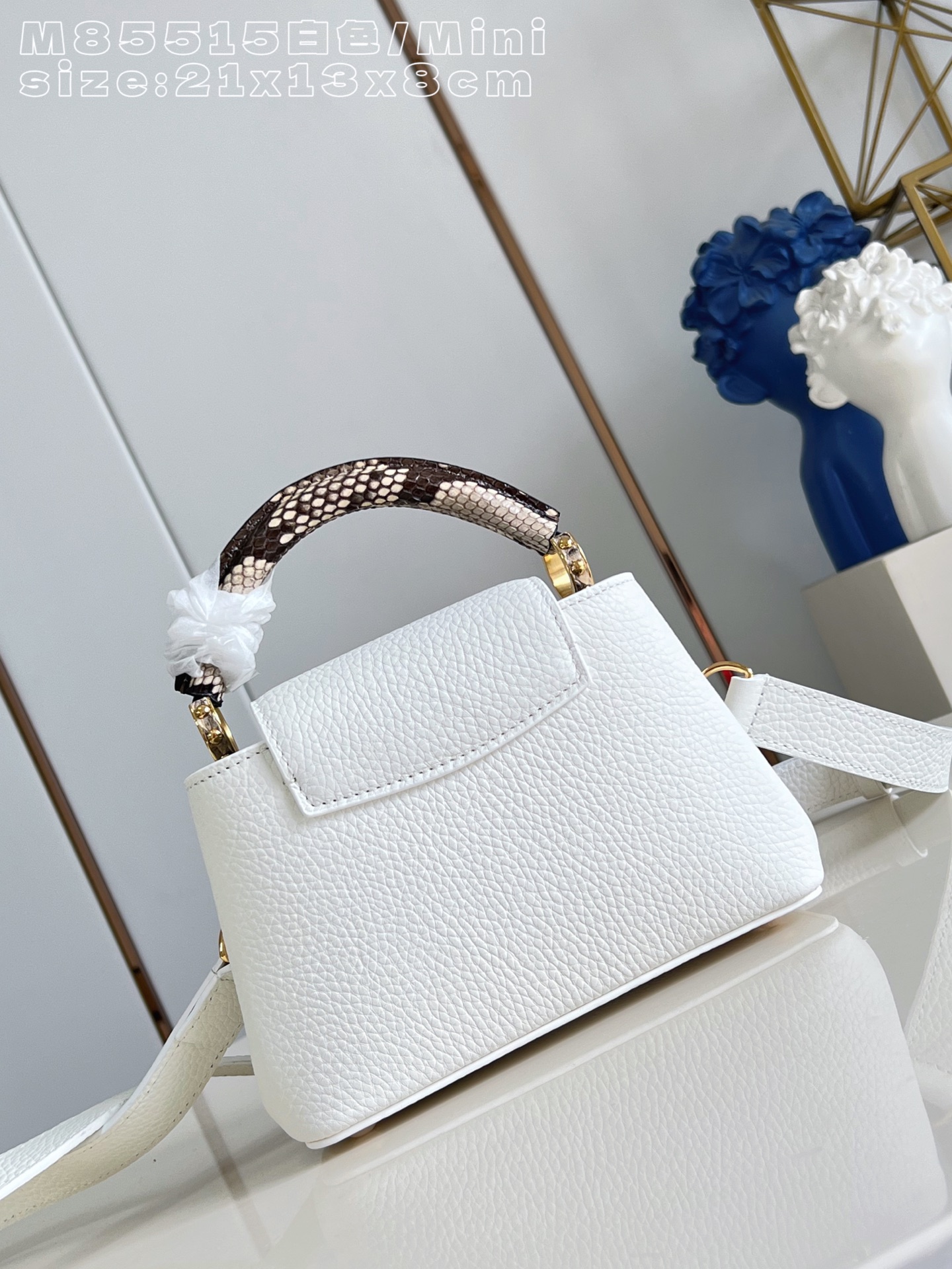 Louis Vuitton Basic Bag Cow Leather White M-l-s