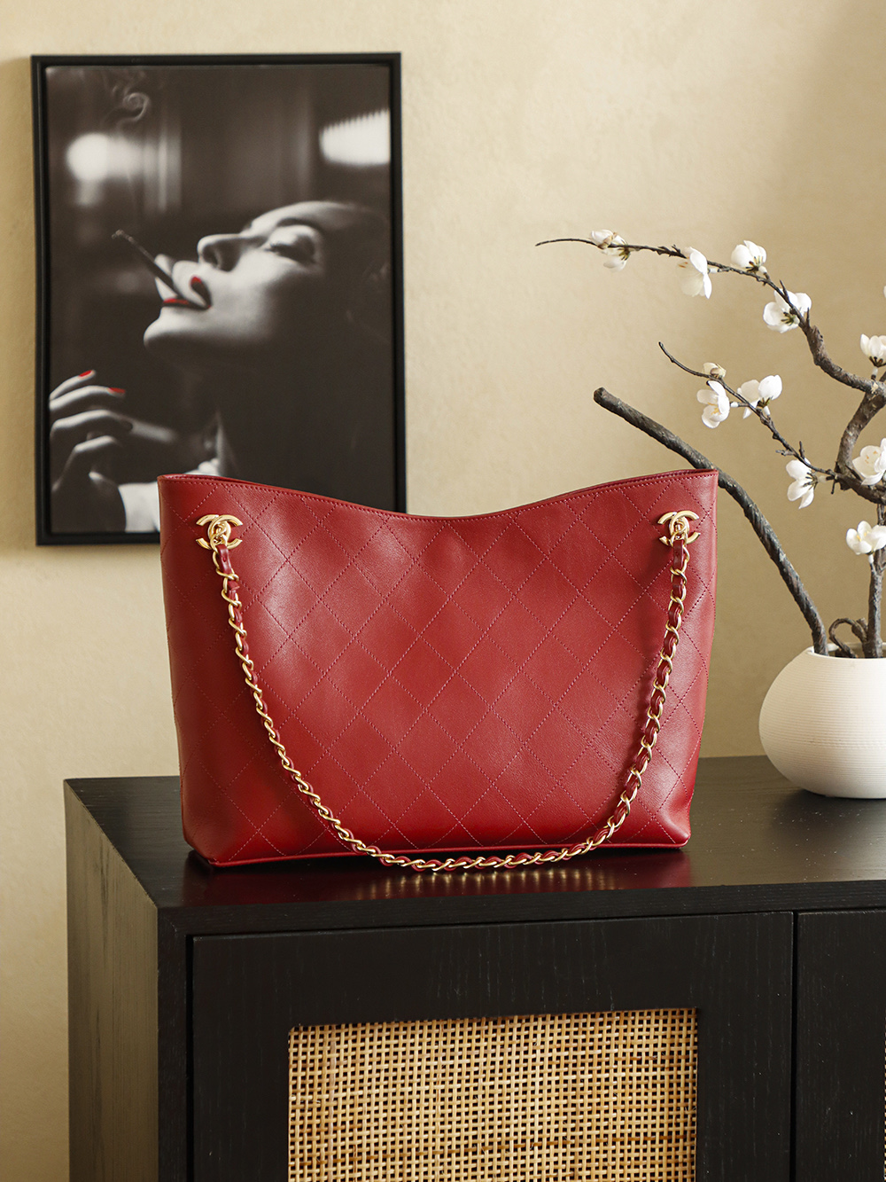 Chanel Tote Bag Cow Leather