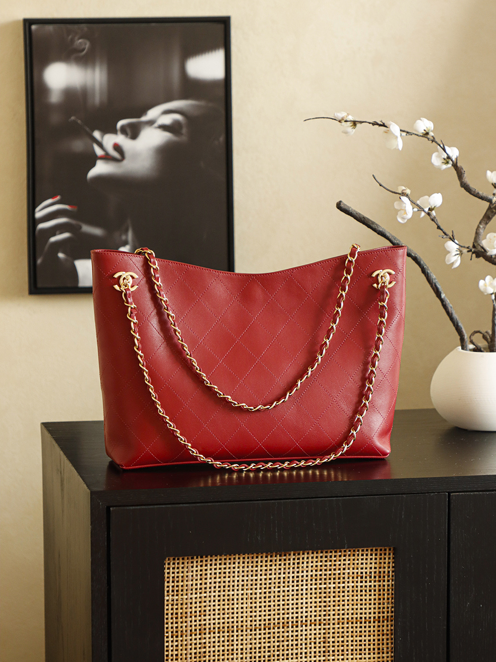 Chanel Tote Bag Cow Leather