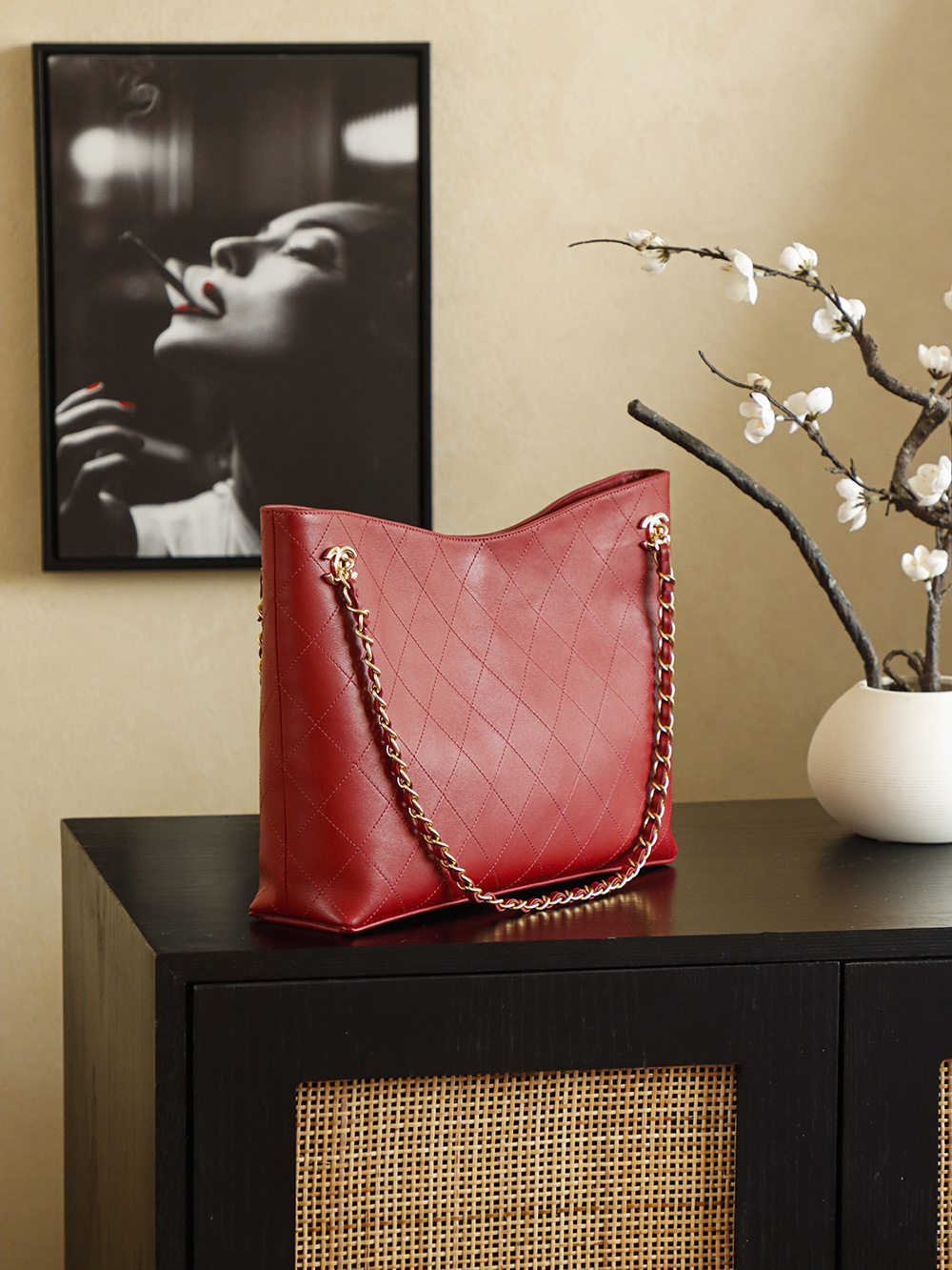 Chanel Tote Bag Cow Leather