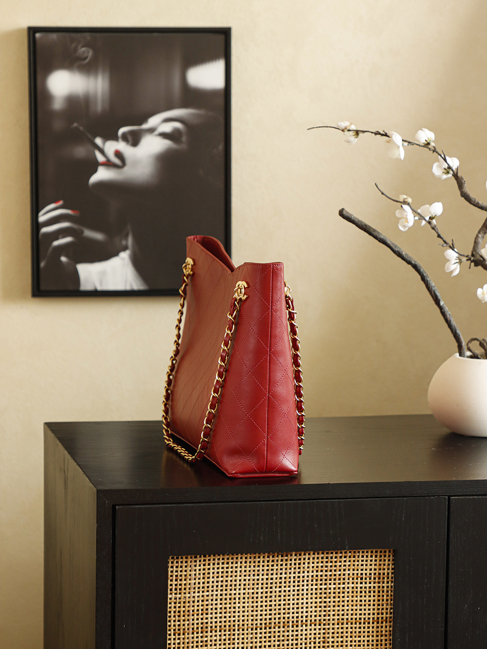 Chanel Tote Bag Cow Leather