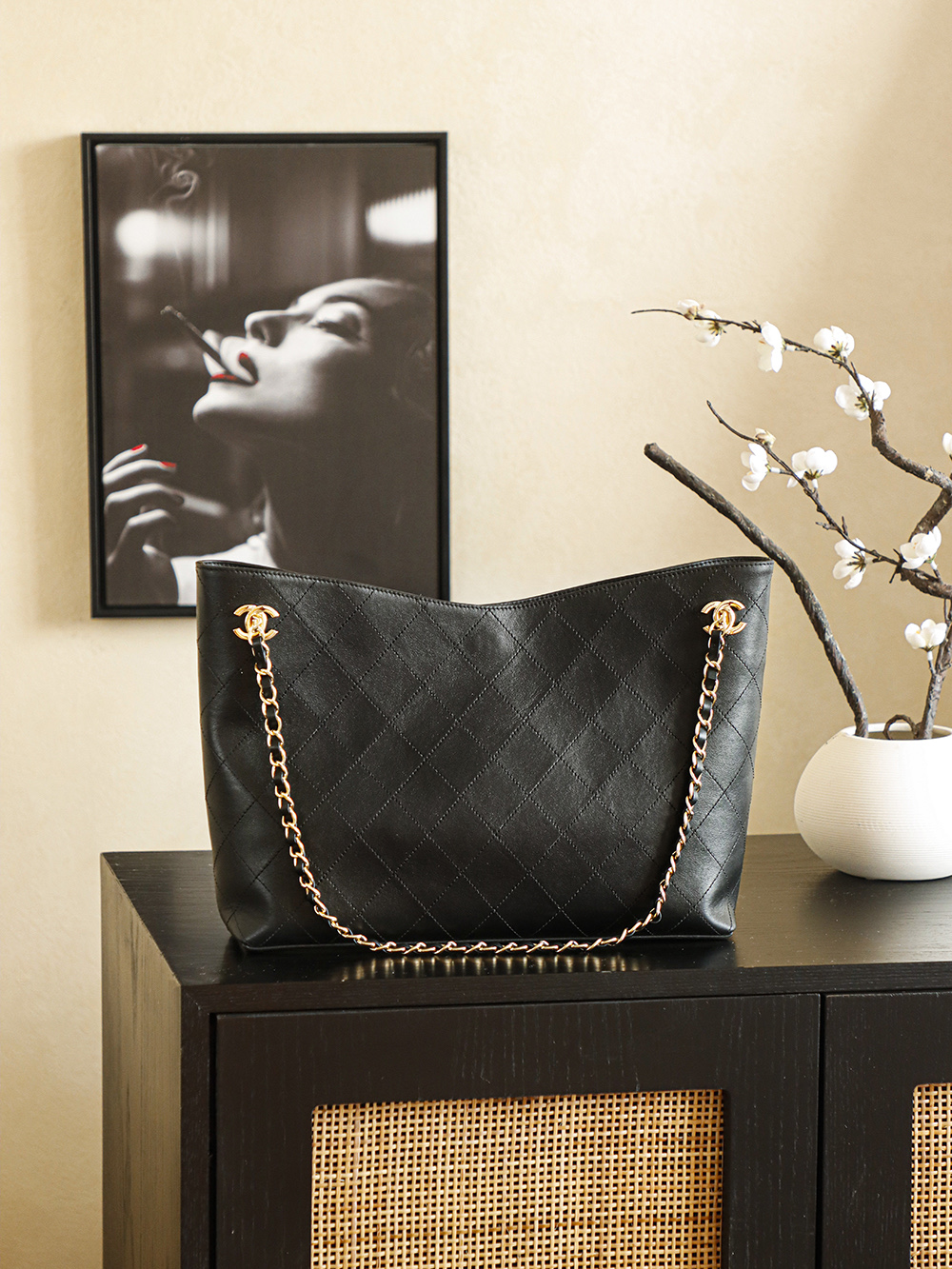 Chanel Tote Bag Cow Leather