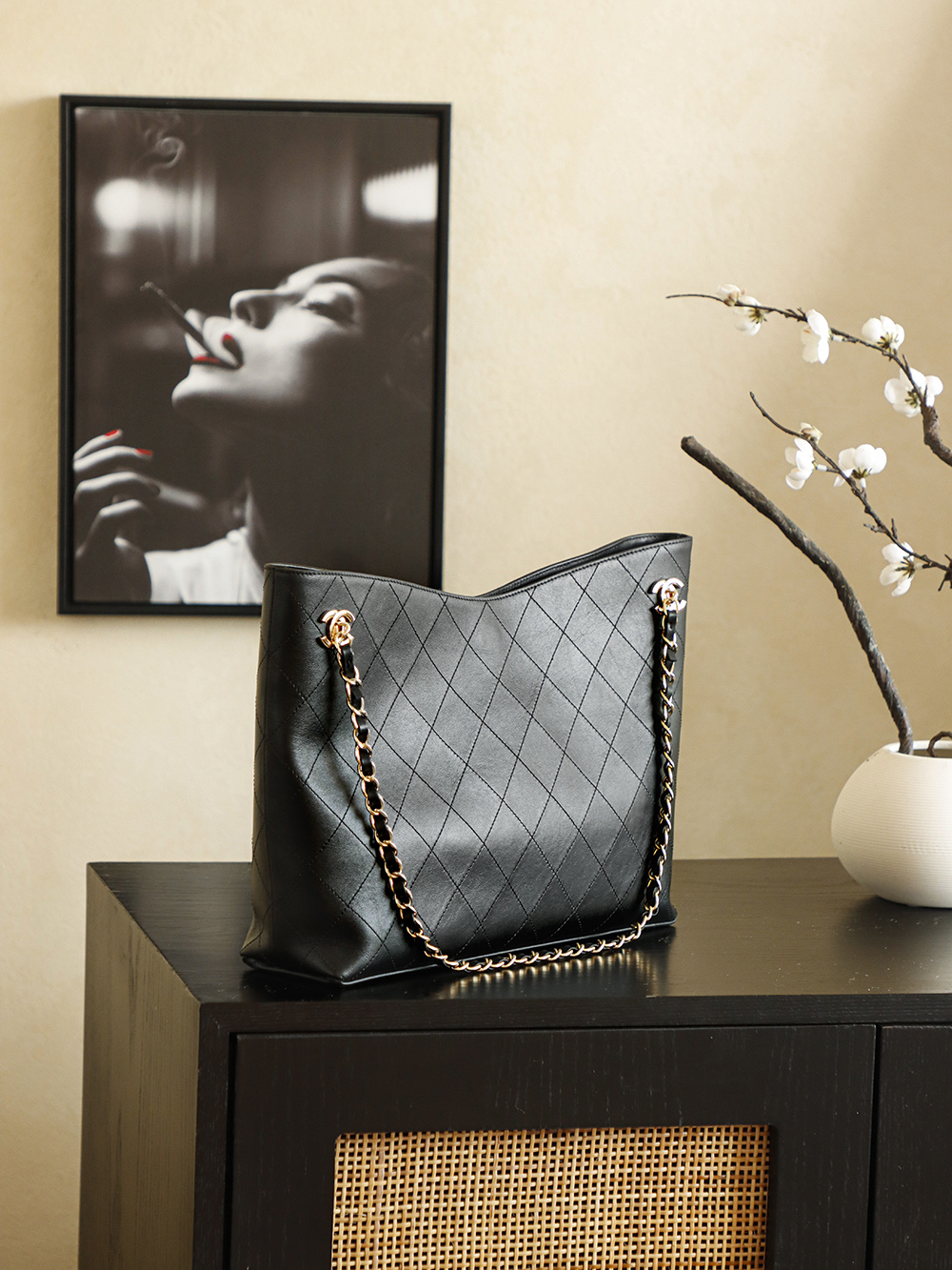 Chanel Tote Bag Cow Leather