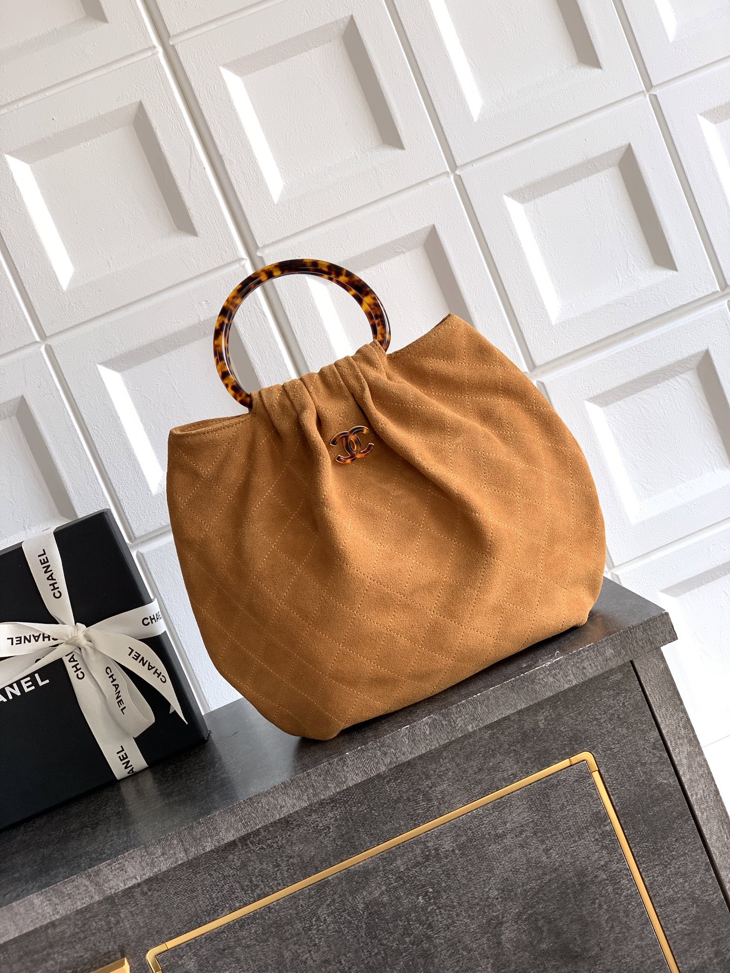 Chanel Tote Bag Brown 32cm-m-l