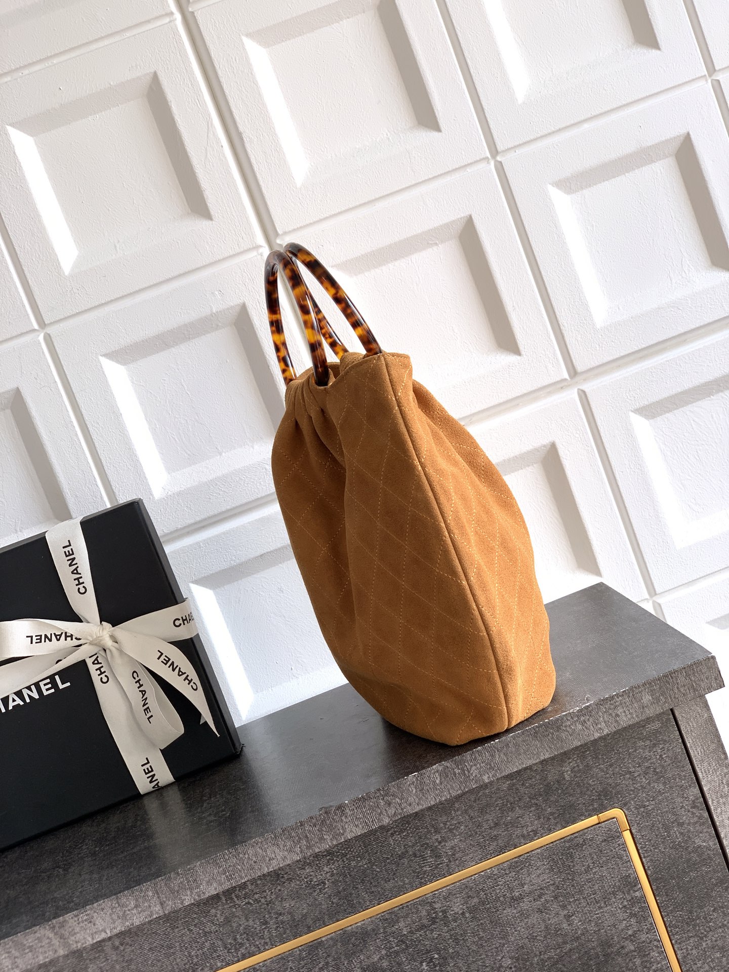 Chanel Tote Bag Brown 32cm-m-l