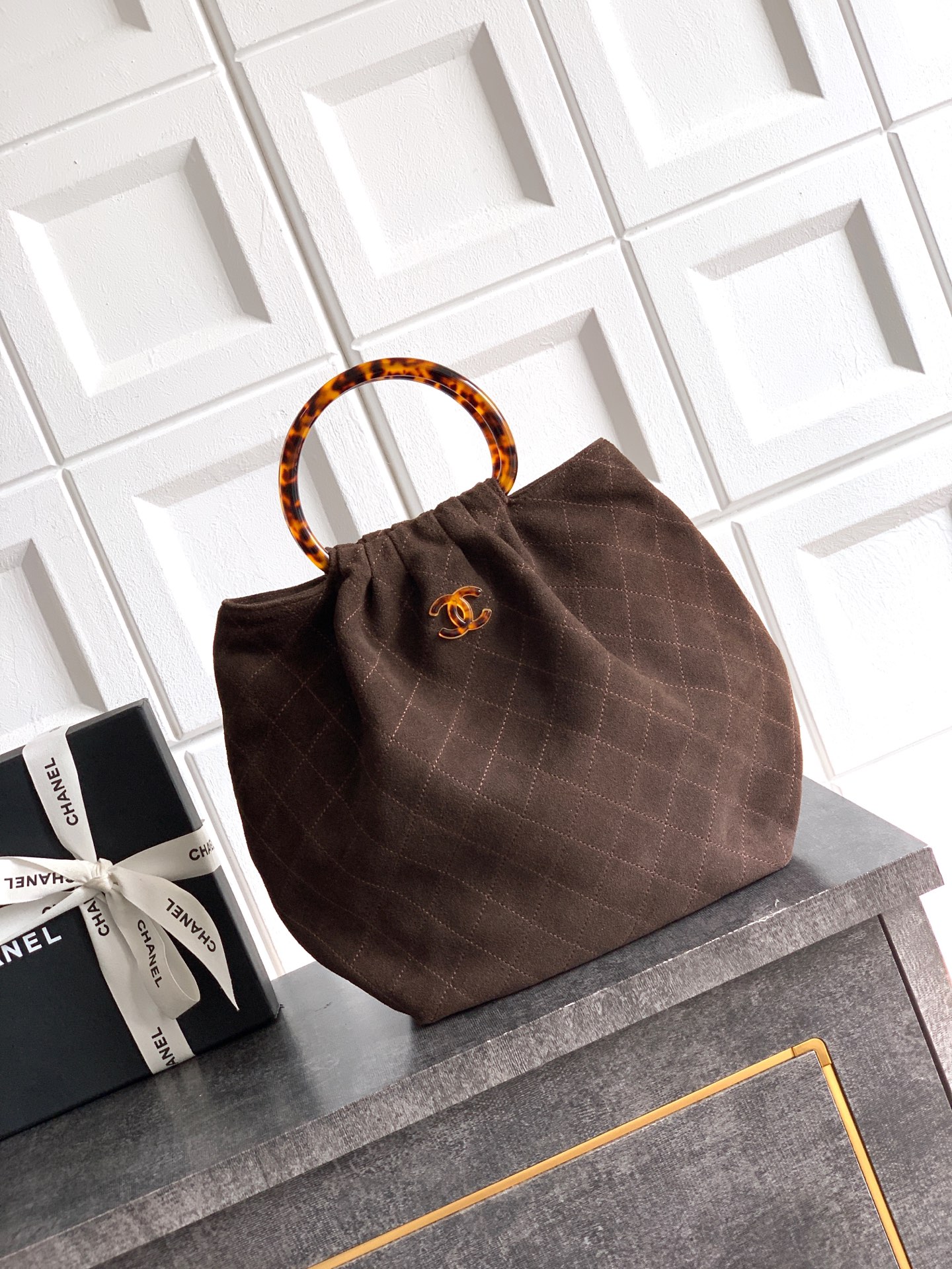 Chanel Tote Bag Brown 32cm-m-l