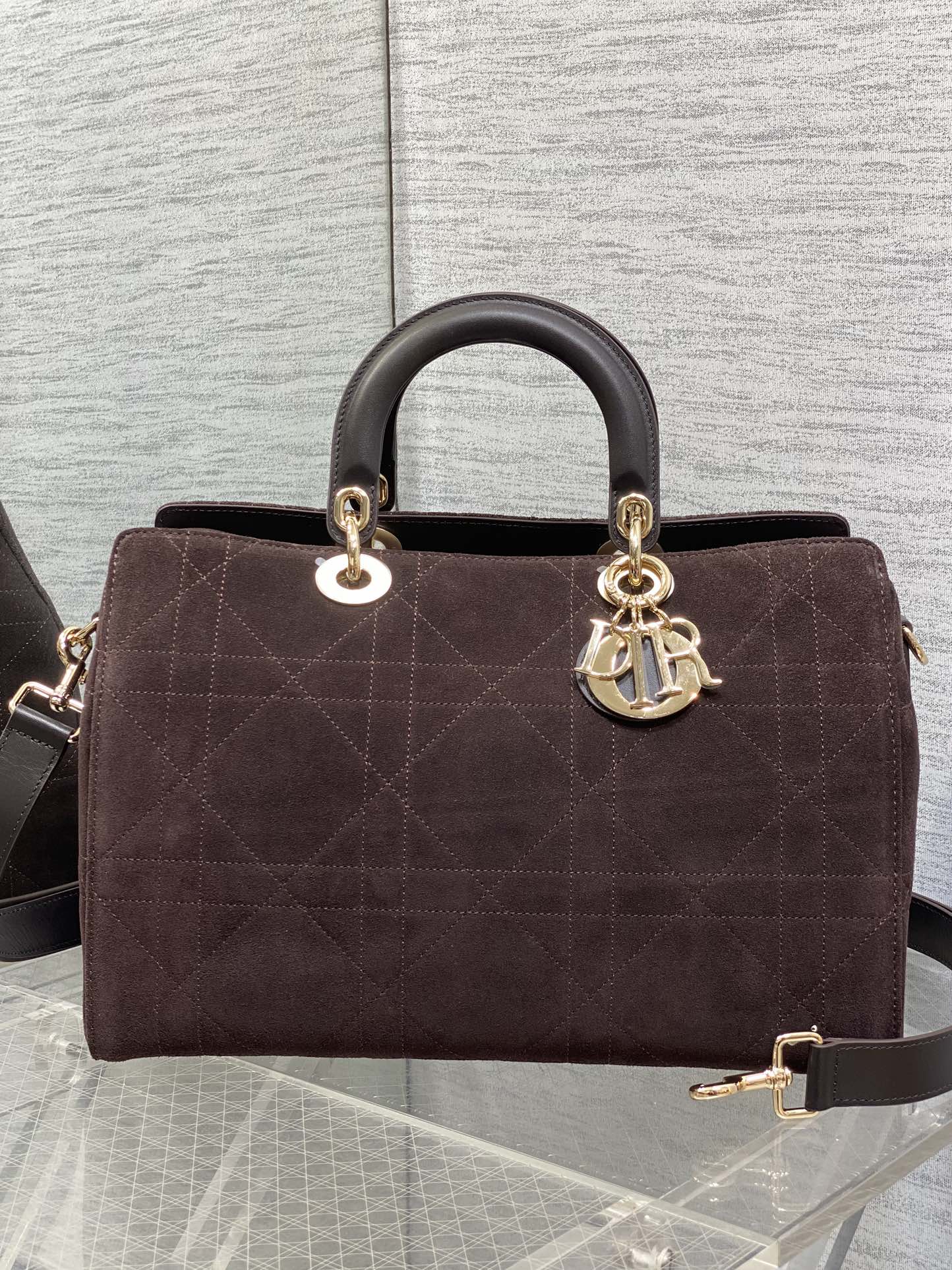 Dior Female Basic Bag Coffee 20cm-l-s